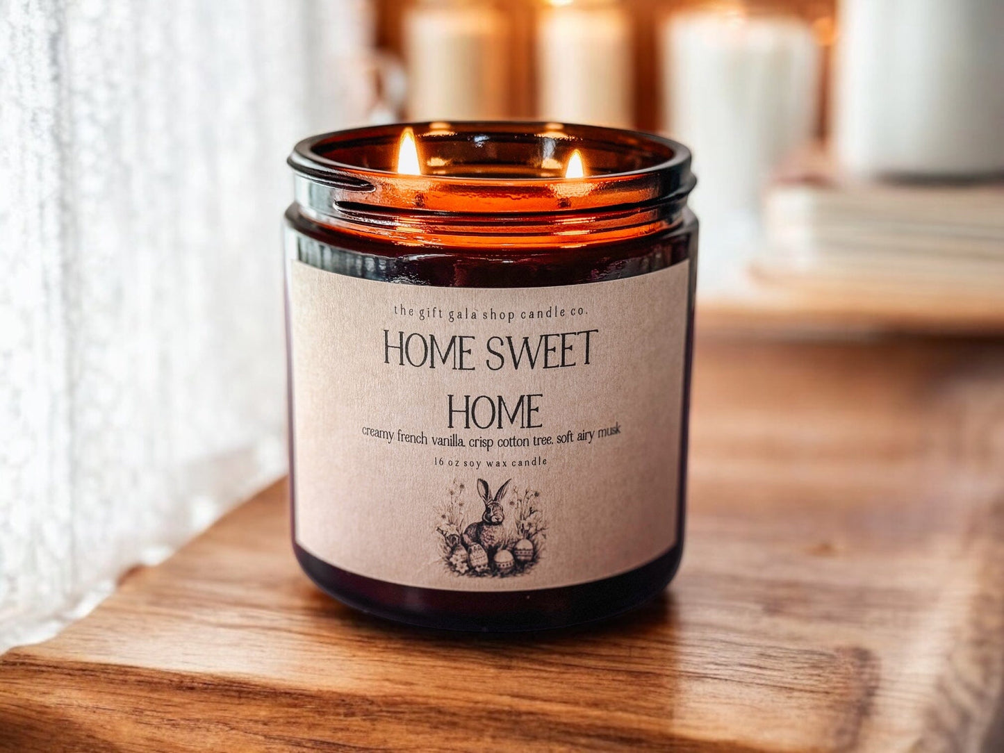 16 oz Home Sweet Home Scented Soy Candle | Best Handmade Candle for Primitive Spring Decor The Gift Gala Shop Candle Co.