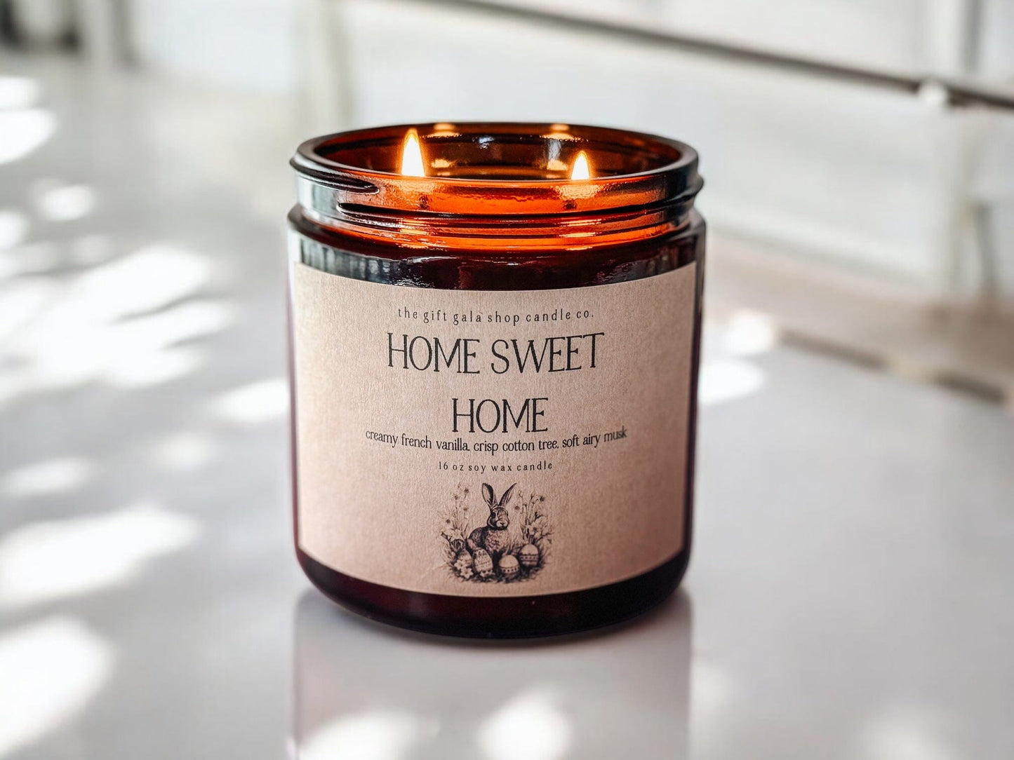 16 oz Home Sweet Home Scented Soy Candle | Best Handmade Candle for Primitive Spring Decor The Gift Gala Shop Candle Co.
