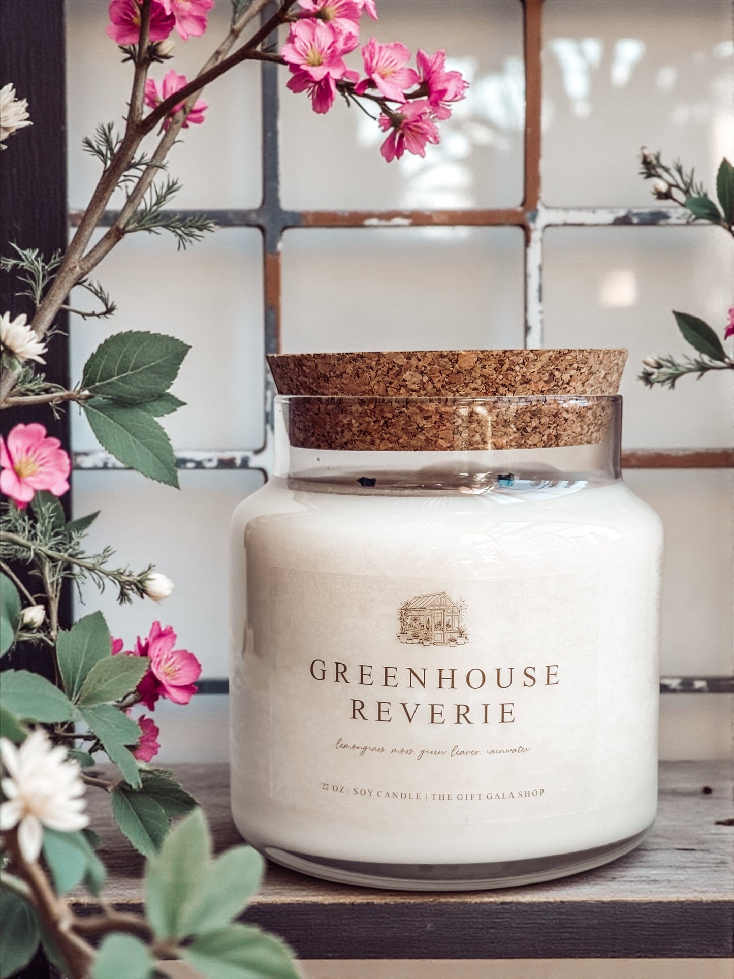 22 oz Spring Soy Candles | Large Apothecary Jar Candle with Cork Lid | Vintage Home Fragrance | Hand Poured Nontoxic Candle The Gift Gala Shop Candle Co.