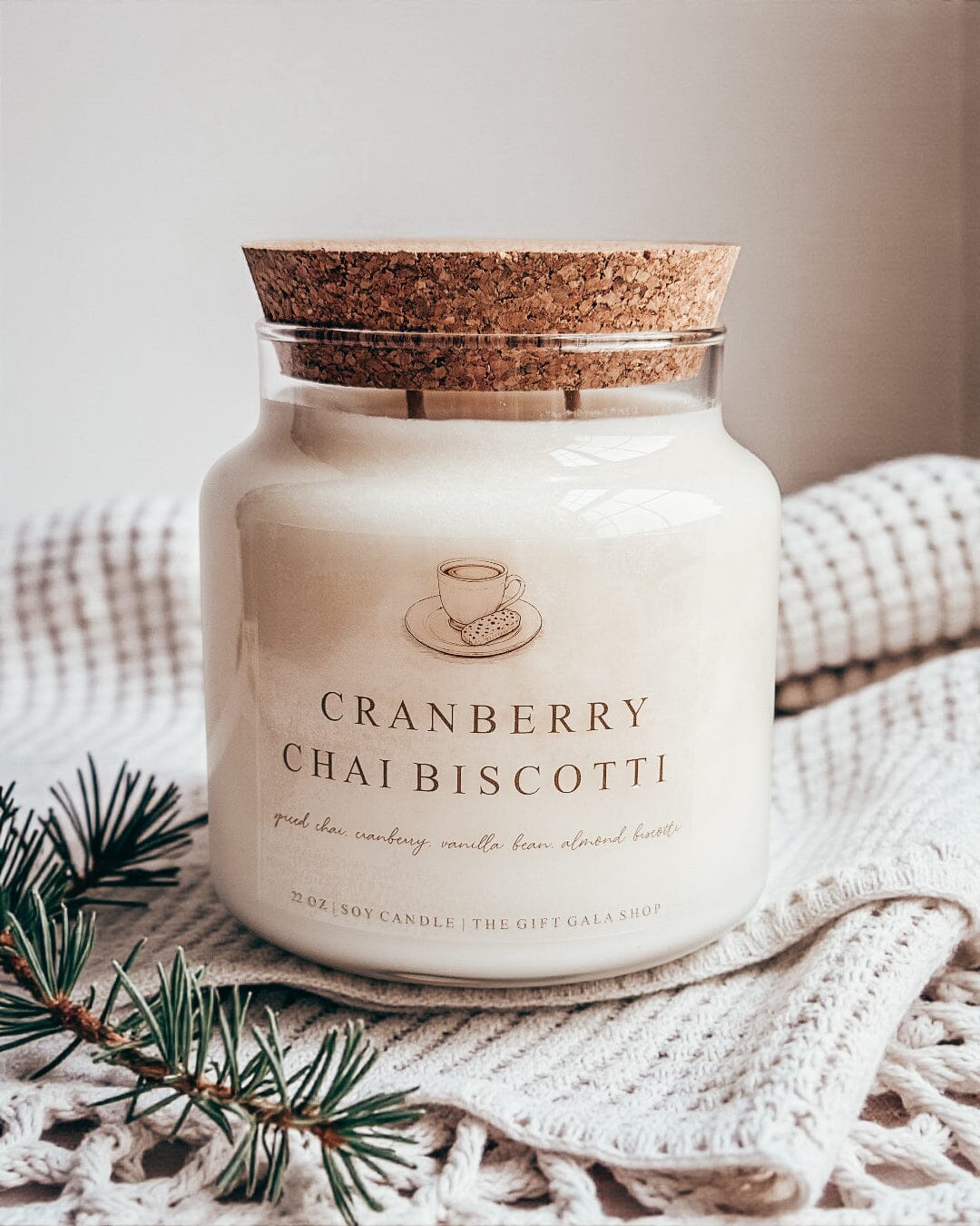 22 oz Winter Soy Candles | Large Apothecary Jar Candles | Cozy Winter Scents | Hand Poured Nontoxic Candle The Gift Gala Shop Candle Co.