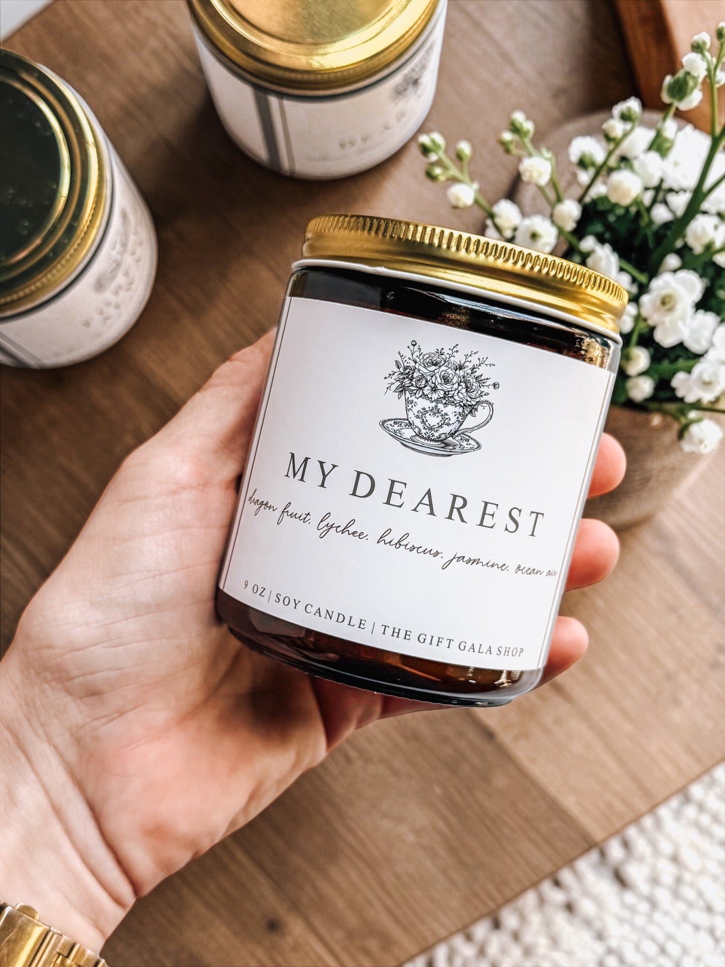 9 oz Mother’s Day Soy Candle | Rustic Amber Jar Candle | Luxury Spring & Summer Scents | Hand Poured Non-Toxic Candle Gift for Mom The Gift Gala Shop Candle Co.