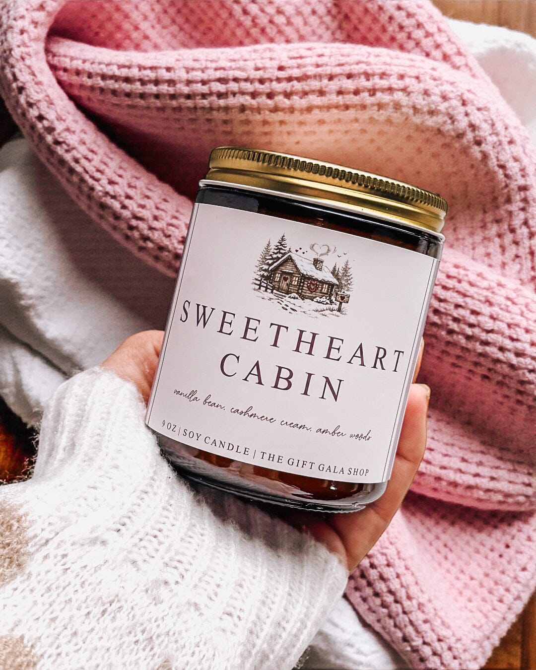 9 oz Valentine’s Soy Candles | Rustic Amber Jar Candles | Cozy Romantic Scents | Hand Poured Nontoxic Candle The Gift Gala Shop Candle Co.