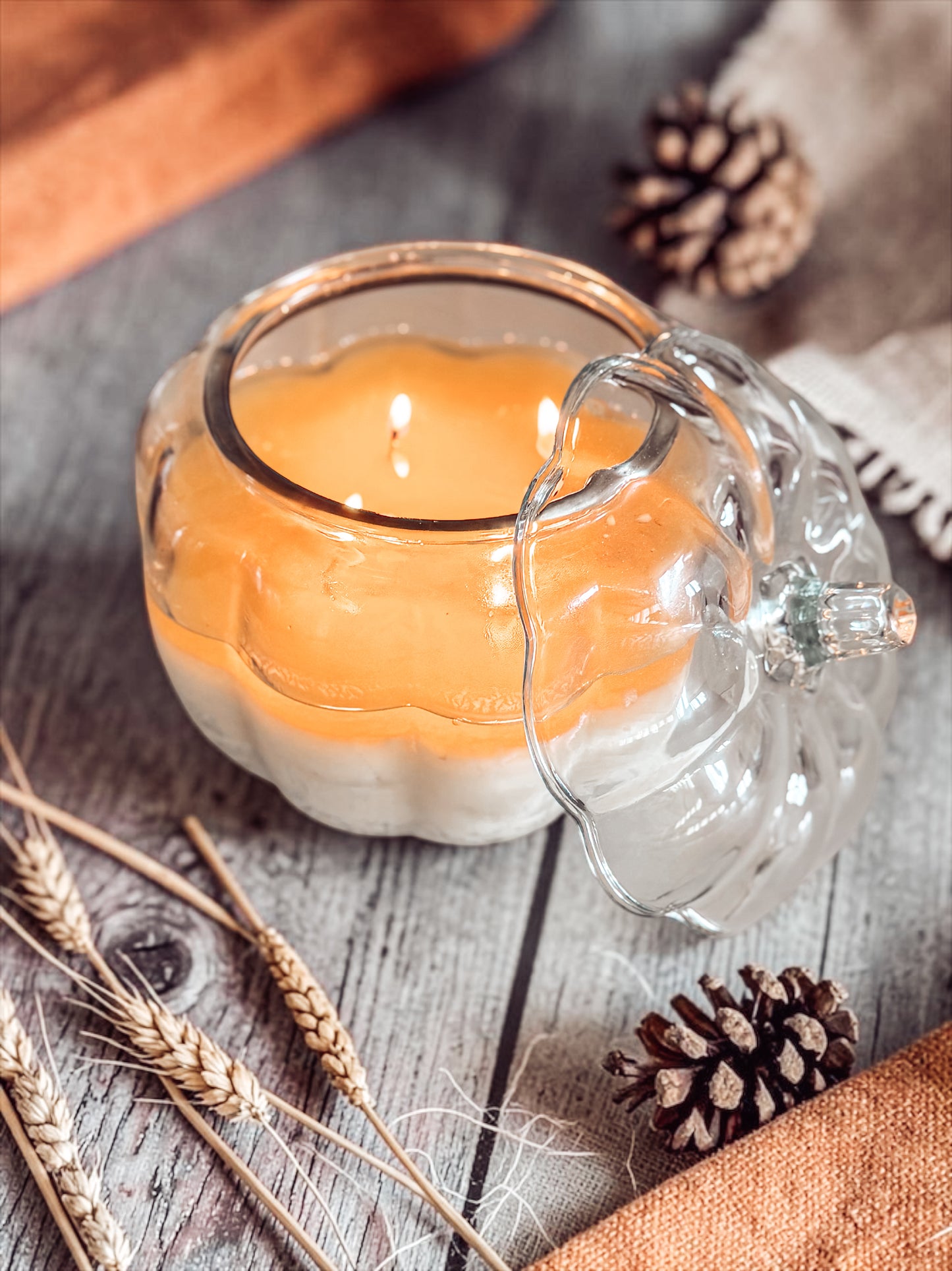 56 oz Pumpkin Soy Candle | Extra Large Autumn Candle | 4 Wick Handmade Nontoxic Scented Candle | Cozy Fall Decor | October Traditions Collection
