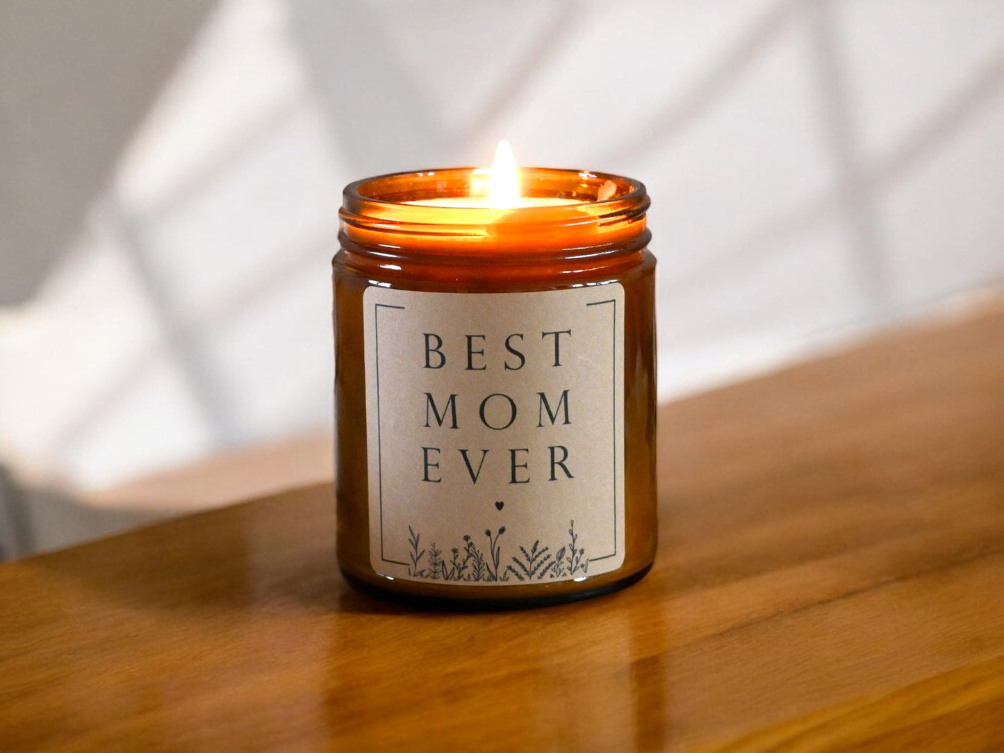 Amber Jar Best Mom Ever Scented Soy Candle, Non-Toxic, Handmade Candle, Unique Gift for New Moms, Mothers Day, & Mama's Birthday, Mood Enhancing Candle The Gift Gala Shop Candle Co.