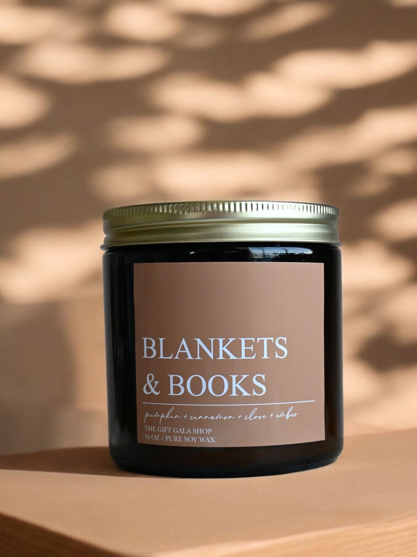 Blankets and Books Fall Candle – Pumpkin, Cinnamon & Embers | Woven Autumn Collection | 16 oz Soy Candle Soy candle The Gift Gala Shop Candle Co.