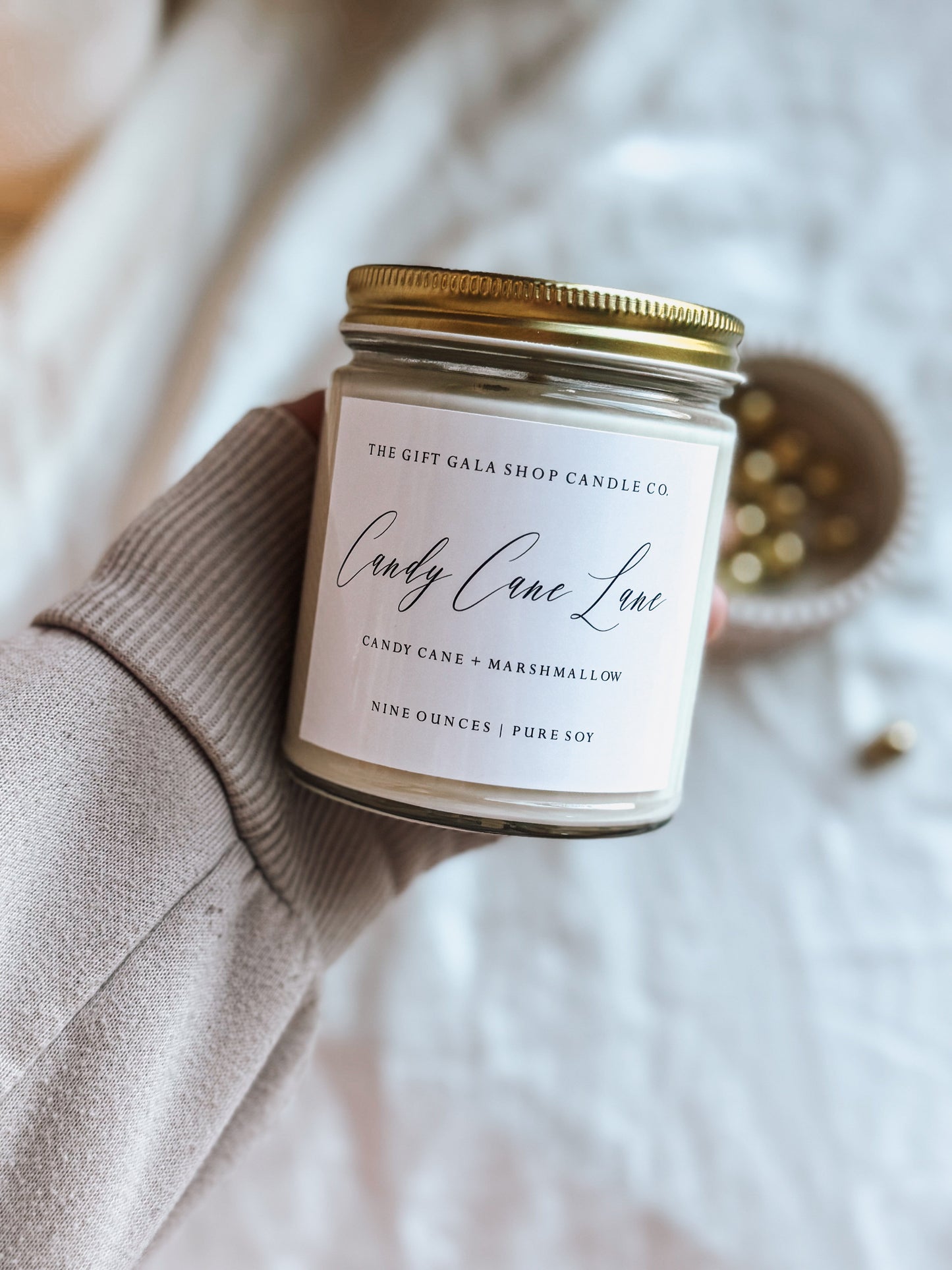 Candy Cane Lane Scented Soy Candle | Christmas Candle | Non-Toxic Holiday Home Décor Gift The Gift Gala Shop Candle Co.