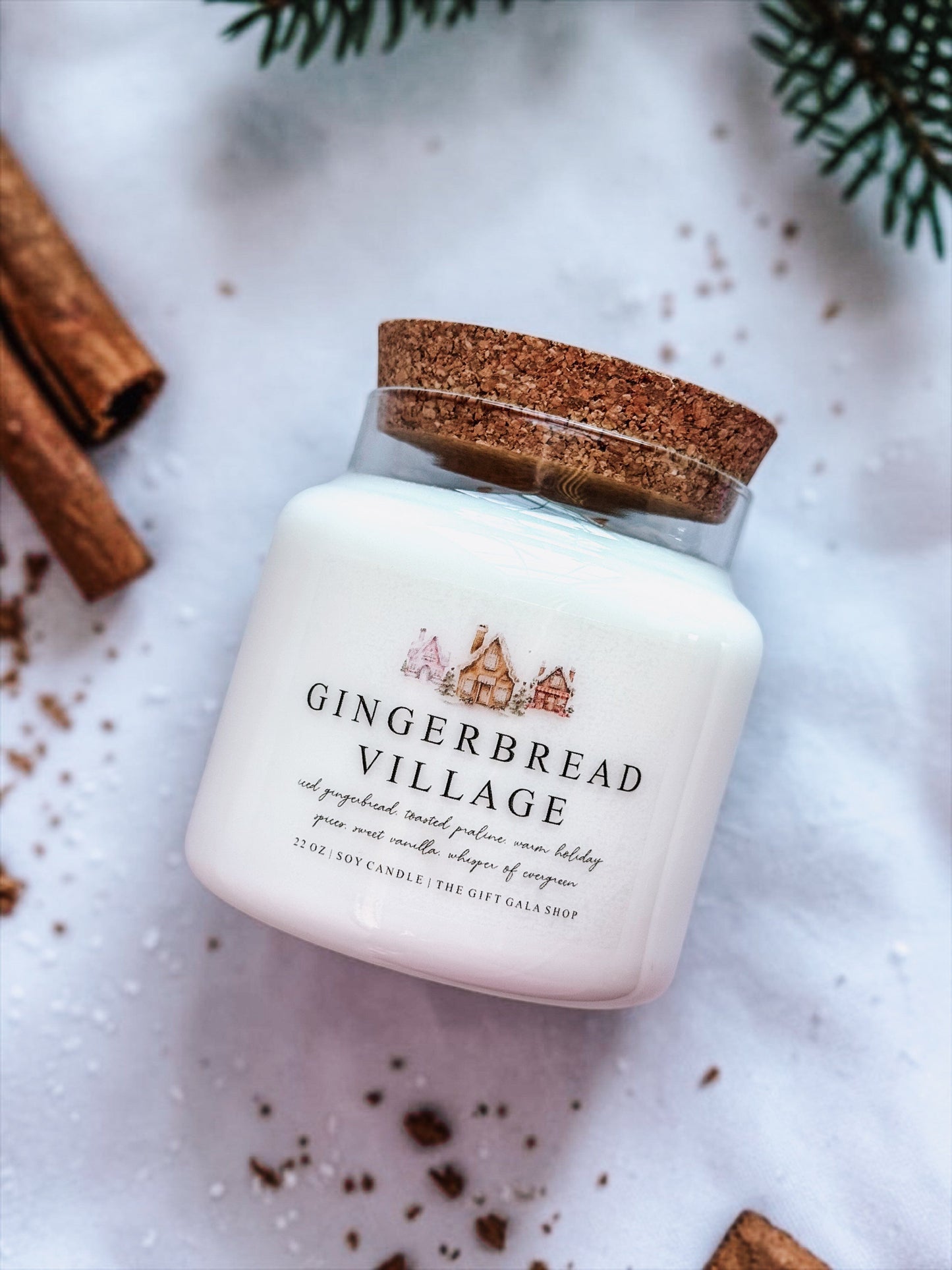 Christmas Soy Candle | 22 oz Large Apothecary Candle | Hand Poured Holiday Candle | Festive Christmas Home Fragrance The Gift Gala Shop Candle Co.
