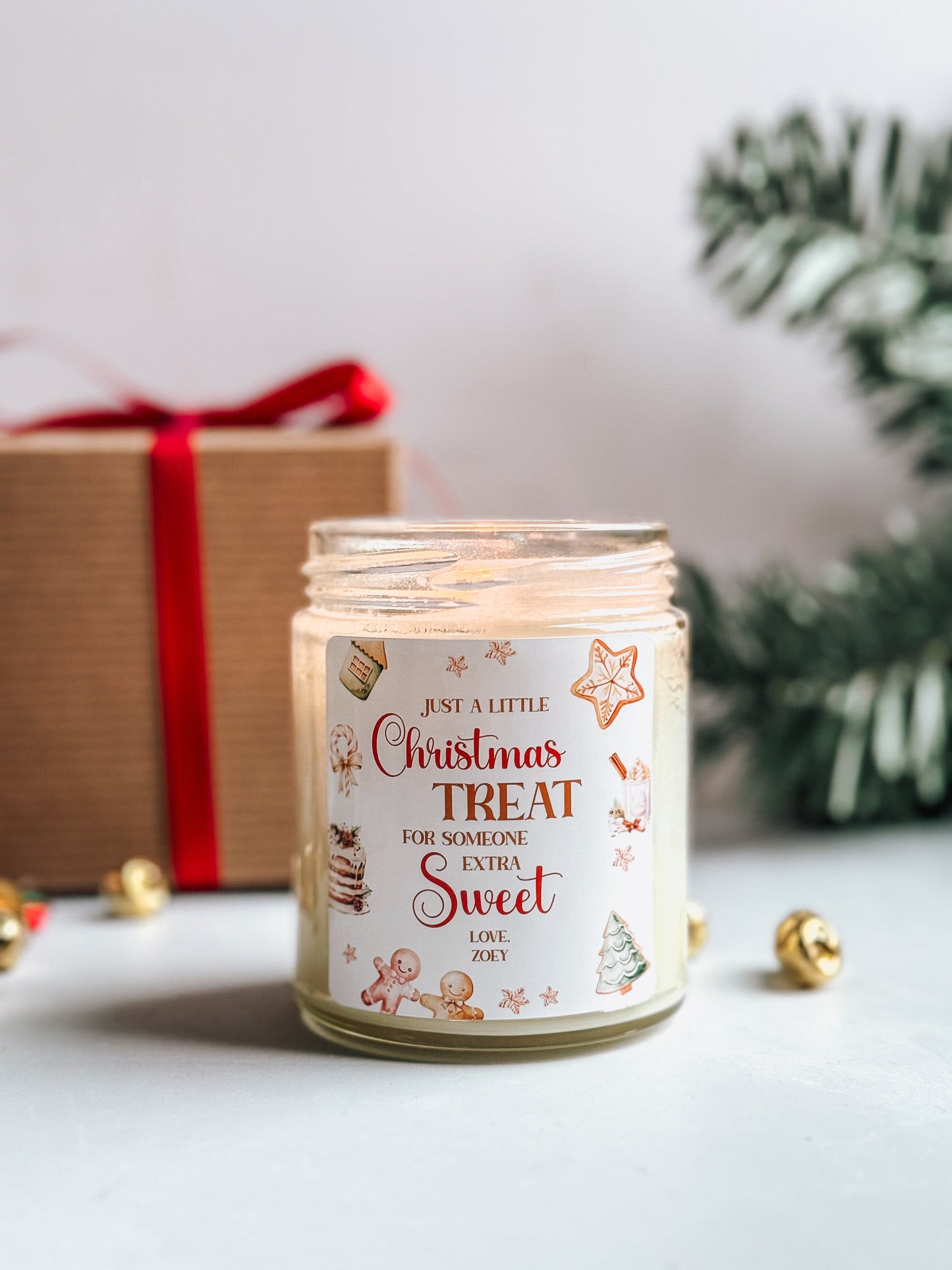 Christmas Treat for Someone Sweet Candle | Handmade Scented Soy Candle | Toxin Free Candle | Holiday Bakery Scented Candle | Christmas Table Decor | Stocking Stuffer Soy candle Thegiftgalashop