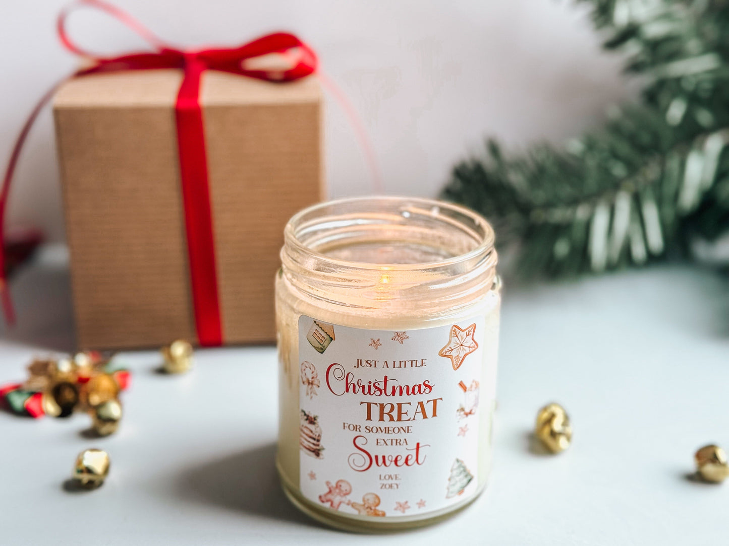 Christmas Treat for Someone Sweet Candle | Handmade Scented Soy Candle | Toxin Free Candle | Holiday Bakery Scented Candle | Christmas Table Decor | Stocking Stuffer Soy candle Thegiftgalashop