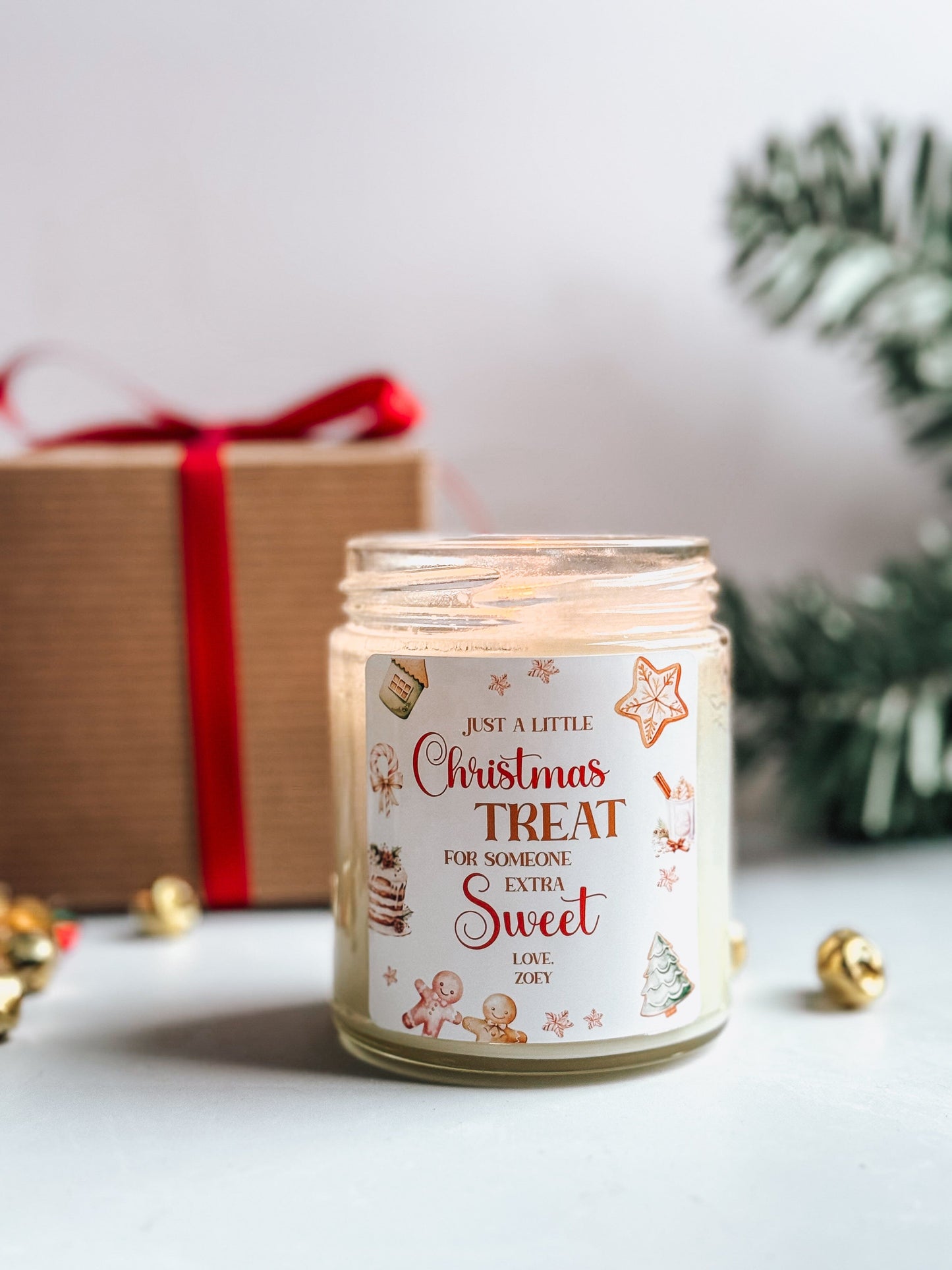 Christmas Treat for Someone Sweet Candle | Handmade Scented Soy Candle | Toxin Free Candle | Holiday Bakery Scented Candle | Christmas Table Decor | Stocking Stuffer Soy candle Thegiftgalashop
