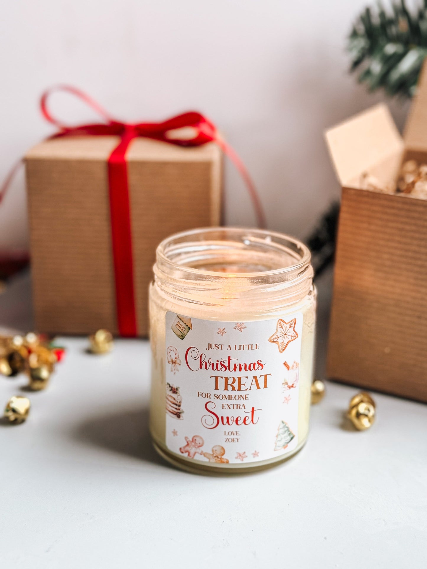 Christmas Treat for Someone Sweet Candle | Handmade Scented Soy Candle | Toxin Free Candle | Holiday Bakery Scented Candle | Christmas Table Decor | Stocking Stuffer Soy candle Thegiftgalashop