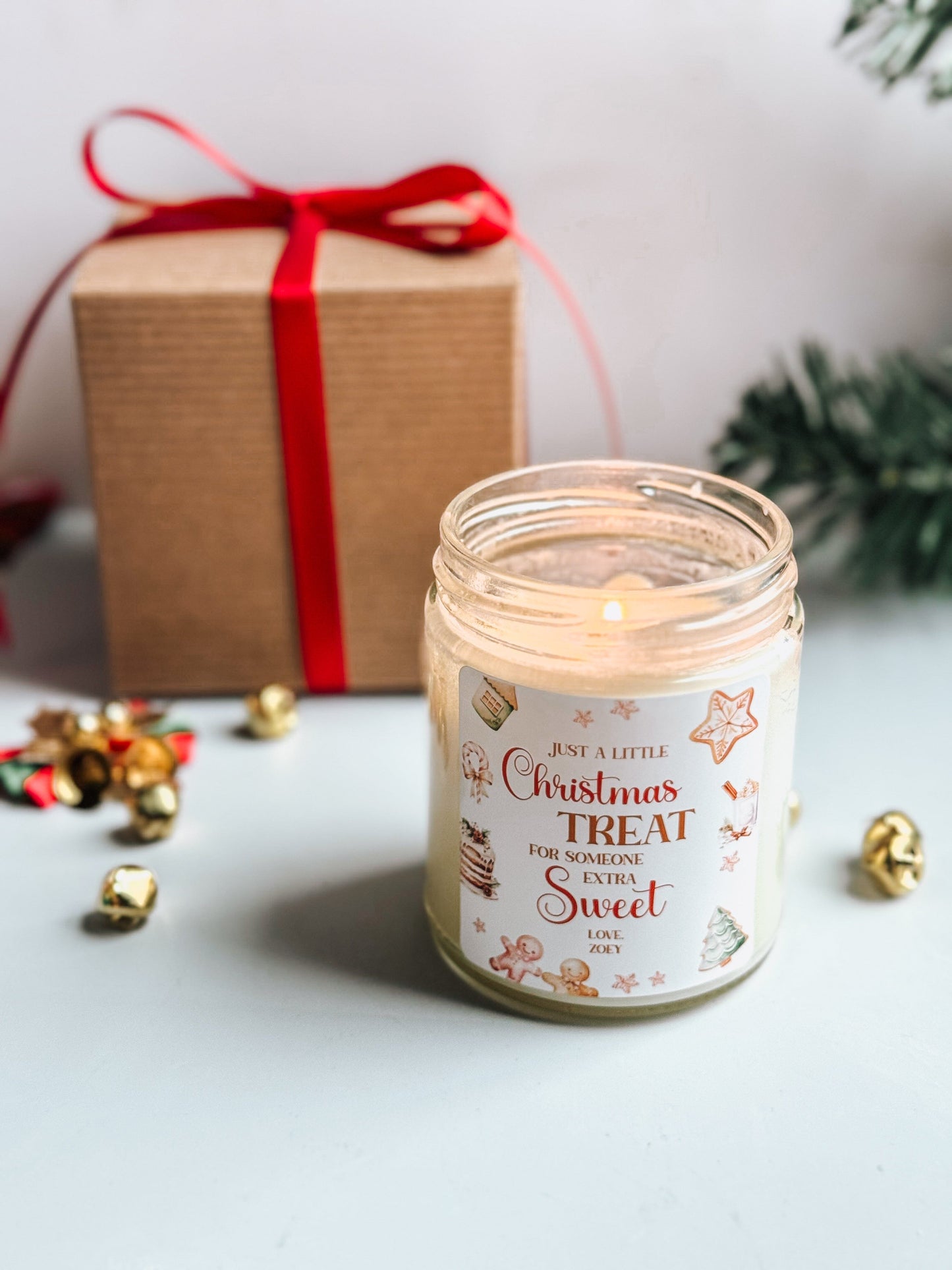 Christmas Treat for Someone Sweet Candle | Handmade Scented Soy Candle | Toxin Free Candle | Holiday Bakery Scented Candle | Christmas Table Decor | Stocking Stuffer Soy candle Thegiftgalashop