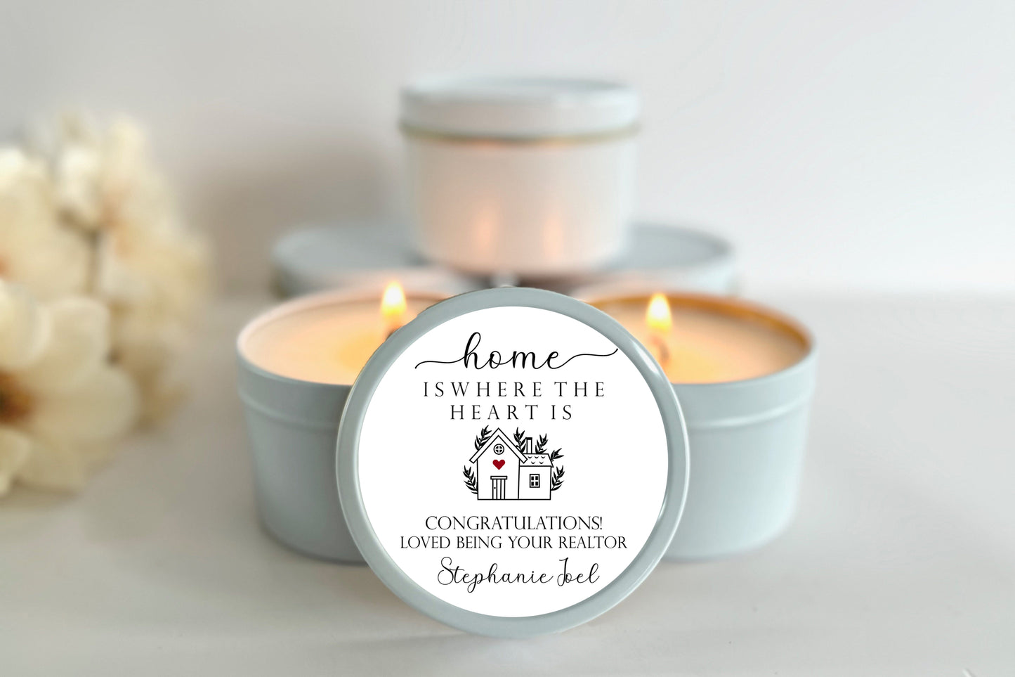 Custom Realtor Closing Gift, Bulk Candles, Title Company Gift for Clients, Personalized Gift for New Homeowners, Mortgage Gift, Housewarming Candle Favors The Gift Gala Shop Candle Co.