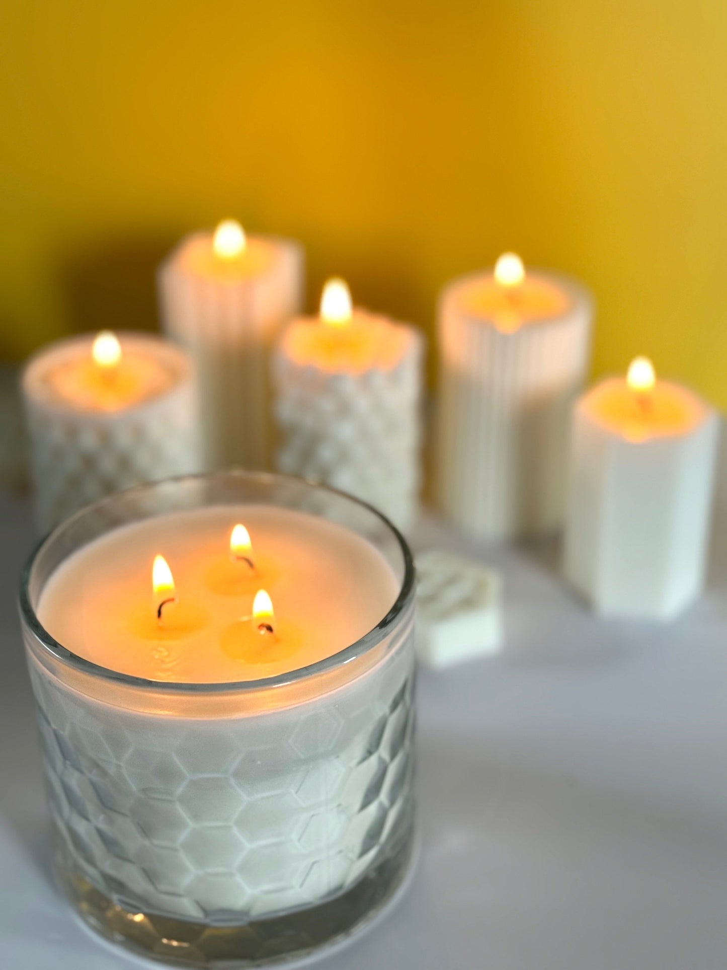 Decorative Honeycomb Soy Candle | Large Long Lasting Candle Soy candle Thegiftgalashop