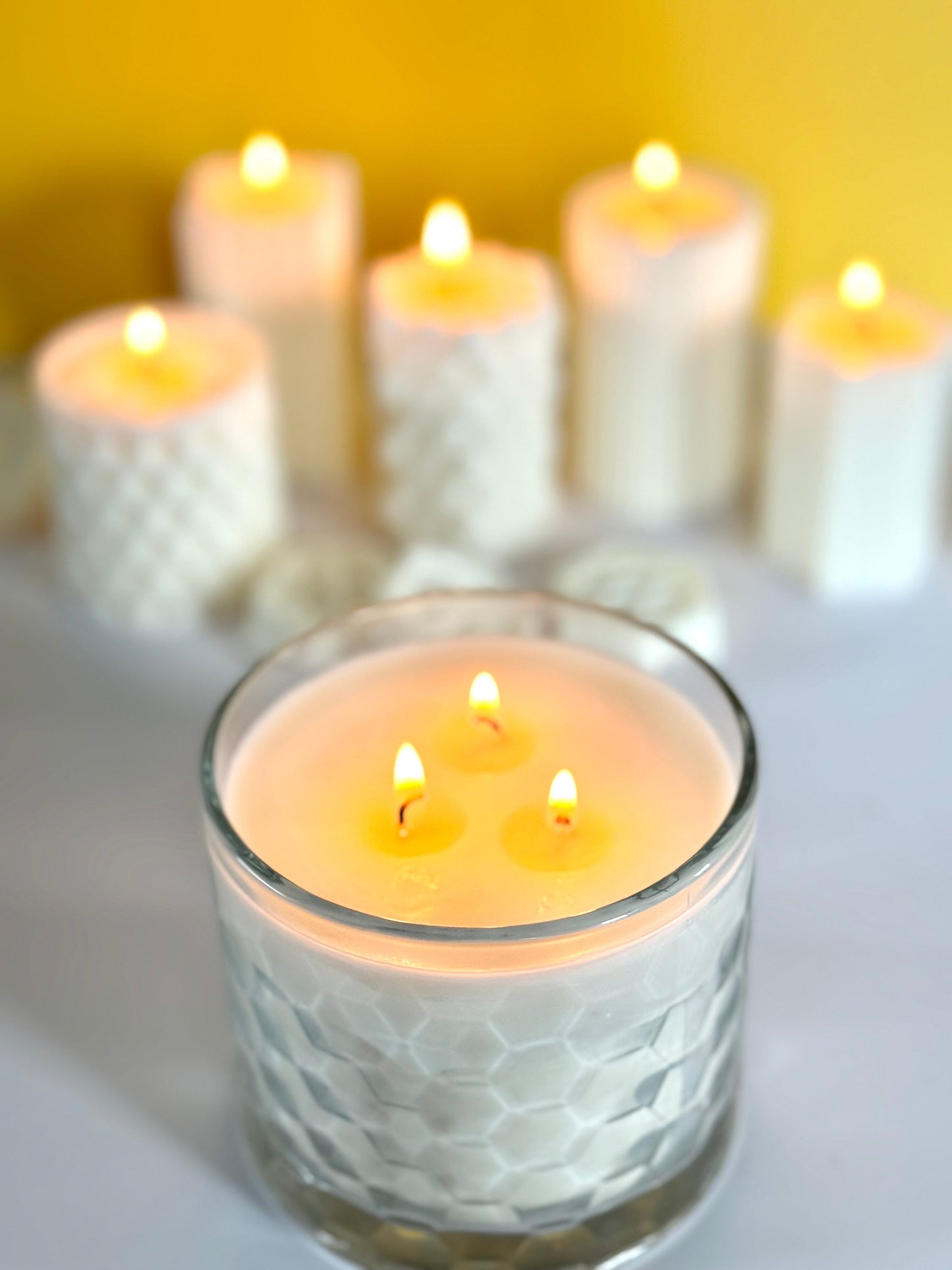 Decorative Honeycomb Soy Candle | Large Long Lasting Candle Soy candle Thegiftgalashop