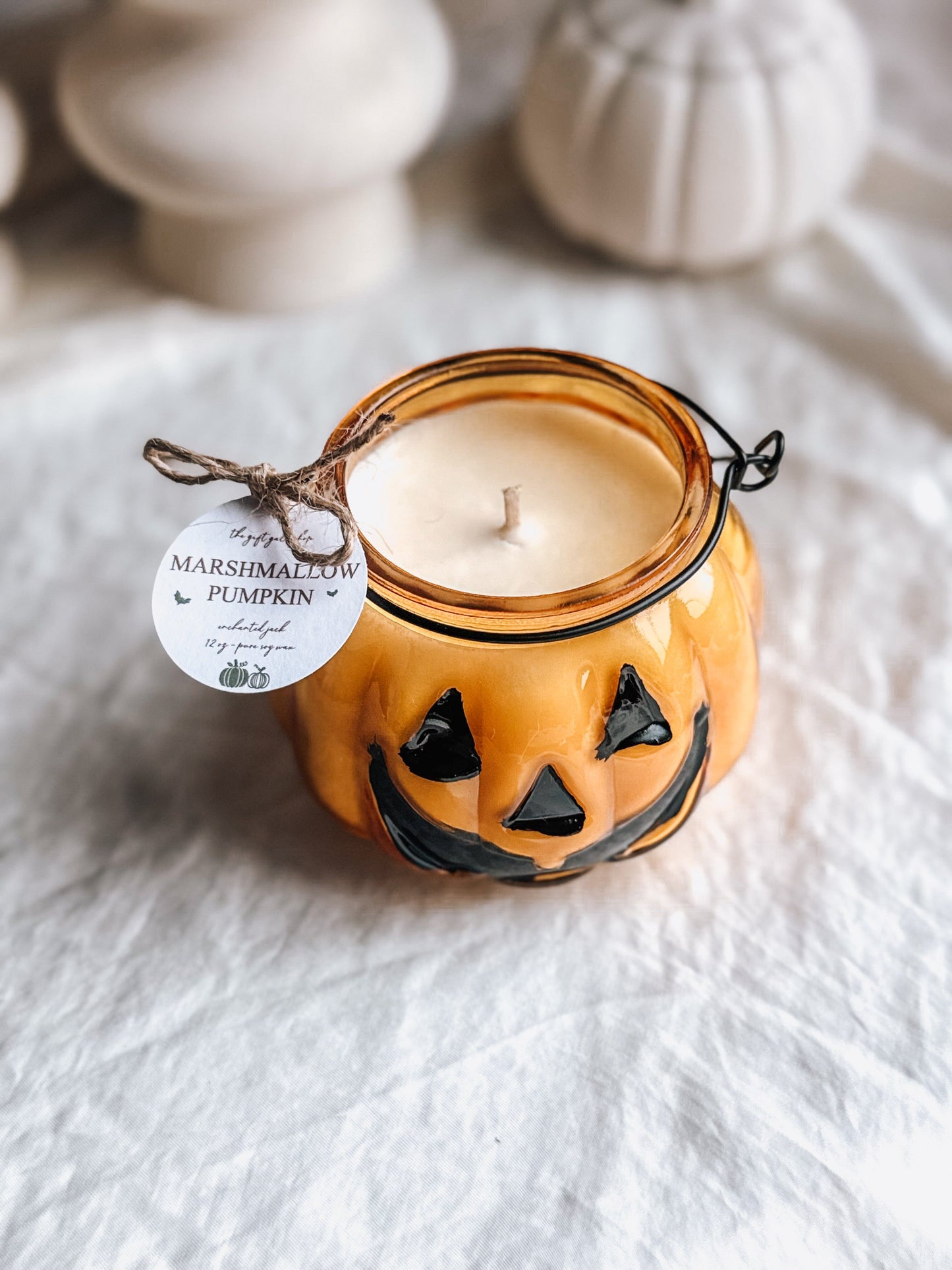 Enchanted Jack | Jack-O-Lantern Pumpkin Candle | Marshmallow Pumpkin Scent The Gift Gala Shop Candle Co.