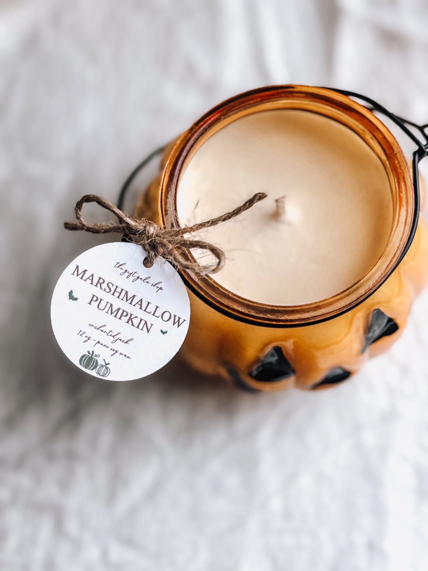 Enchanted Jack | Jack-O-Lantern Pumpkin Candle | Marshmallow Pumpkin Scent The Gift Gala Shop Candle Co.