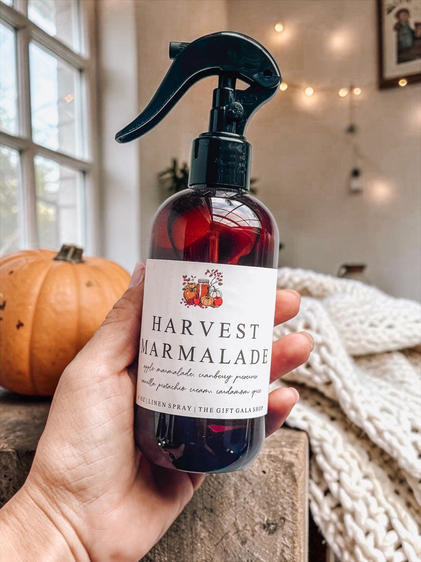 Fall Linen Spray | Non-Toxic Home Fragrance Mist | Pumpkin, Spice, Apple, Maple & Cozy Autumn Scents The Gift Gala Shop Candle Co.
