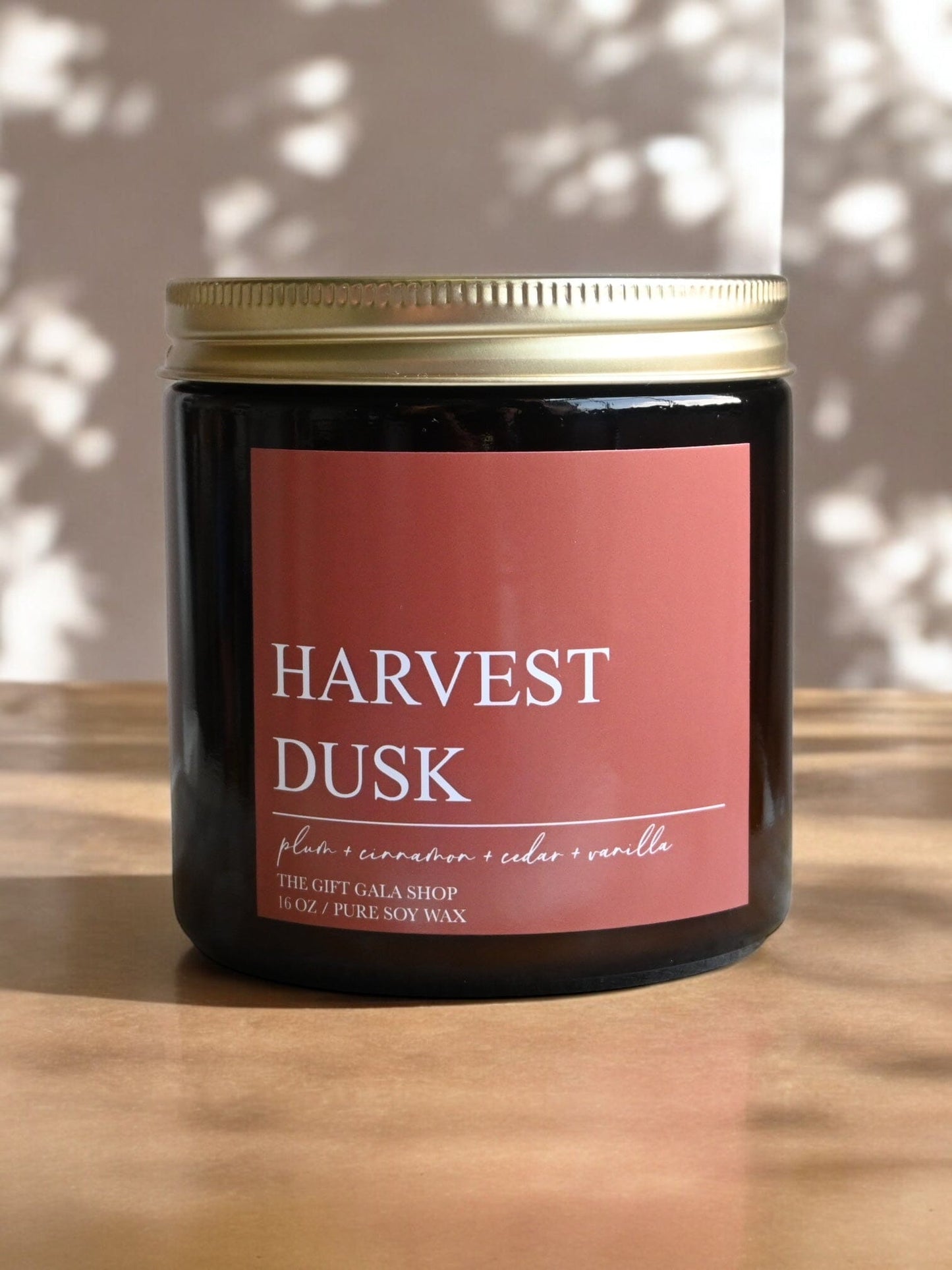 Fall Scented Soy Candle – Harvest Dusk (Plum, Vanilla & Cedar) | Woven Autumn Collection | 16 oz Soy candle The Gift Gala Shop Candle Co.