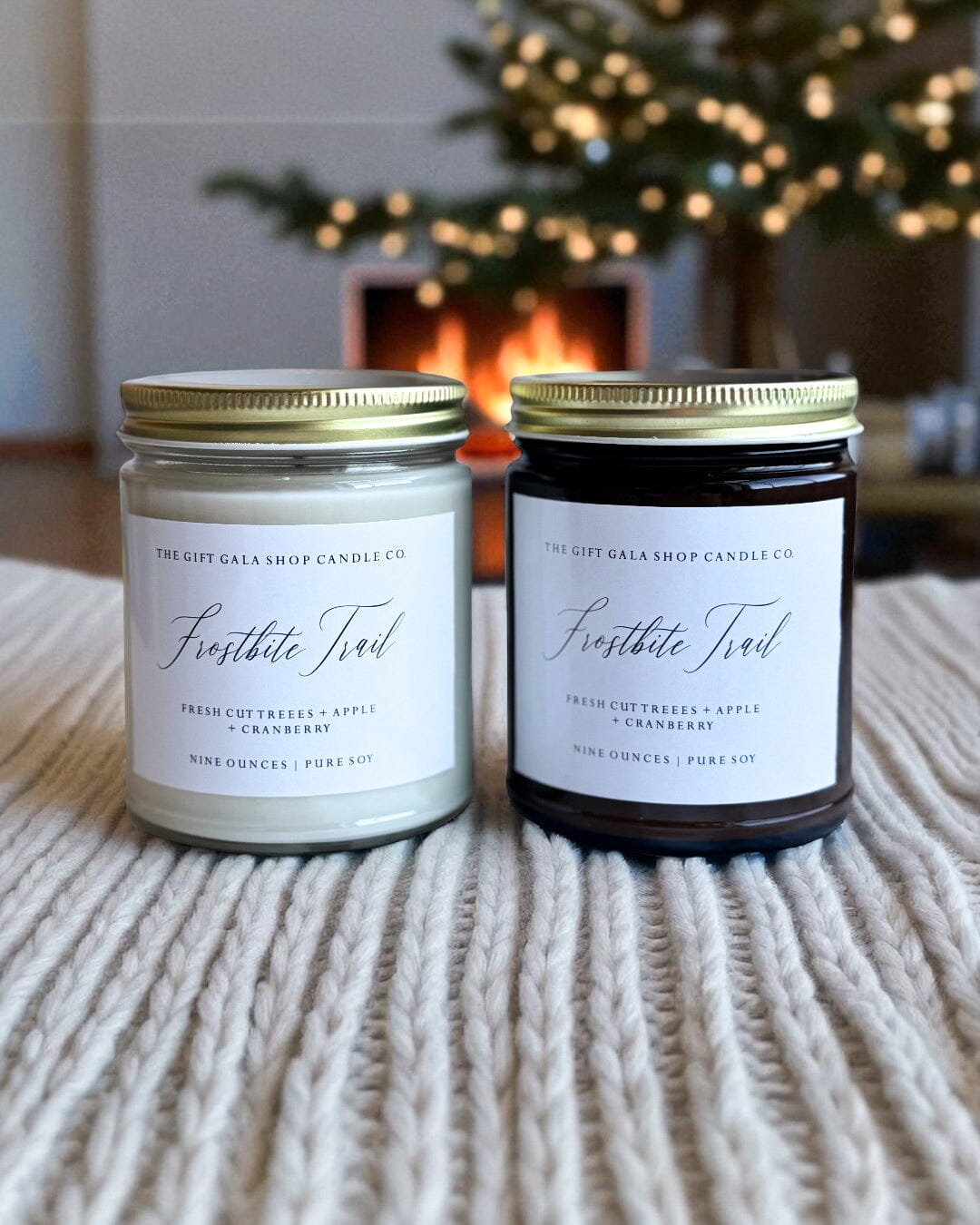 Frostbite Trail Christmas Candle | Fresh Cut Trees & Cranberry Soy Candle | Non-Toxic Winter Candle Gift The Gift Gala Shop Candle Co.