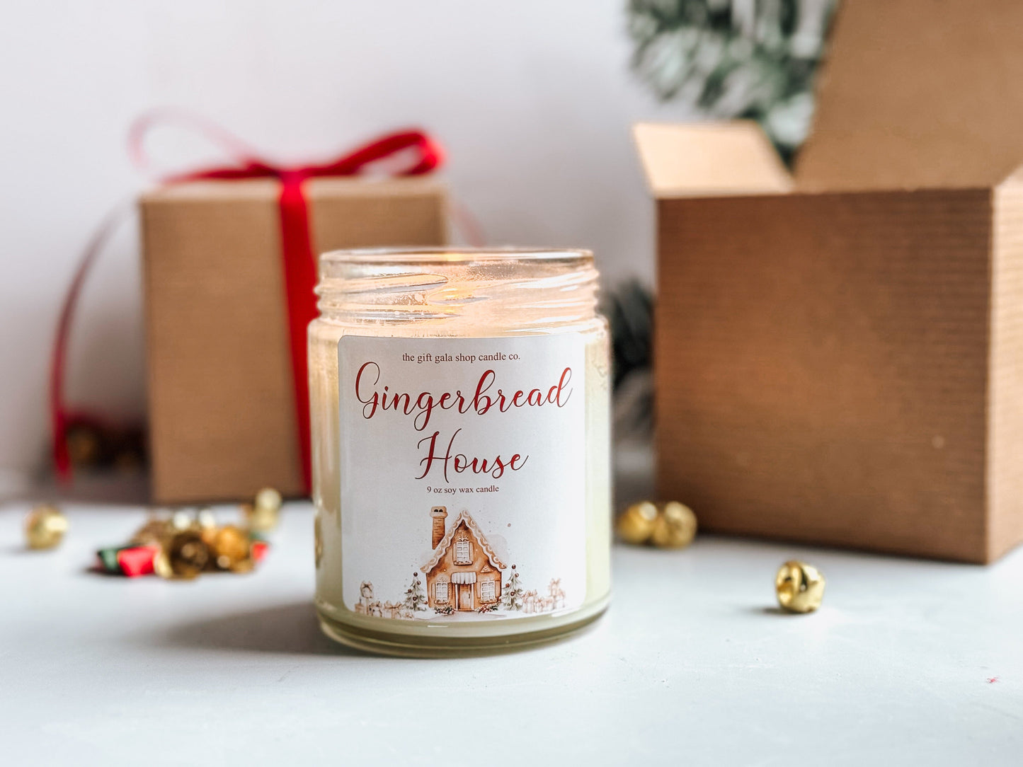 Gingerbread House Candle | Handmade Soy Candle | Toxin Free Candle | Holiday Bakery Scented Candle | Christmas Table Decor | Stocking Stuffer Thegiftgalashop