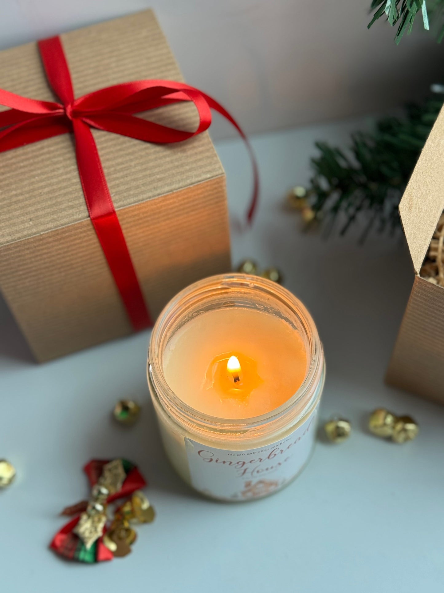 Gingerbread House Candle | Handmade Soy Candle | Toxin Free Candle | Holiday Bakery Scented Candle | Christmas Table Decor | Stocking Stuffer Thegiftgalashop