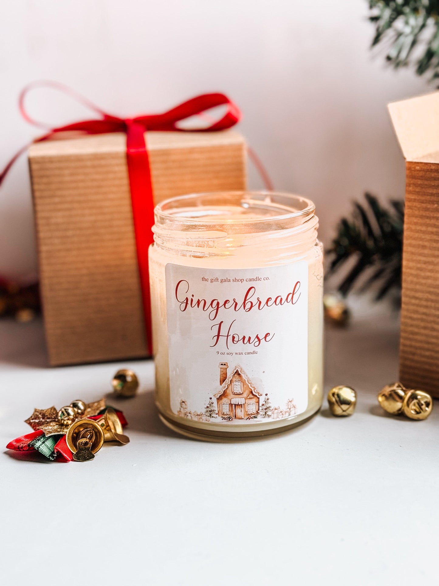 Gingerbread House Candle | Handmade Soy Candle | Toxin Free Candle | Holiday Bakery Scented Candle | Christmas Table Decor | Stocking Stuffer Thegiftgalashop