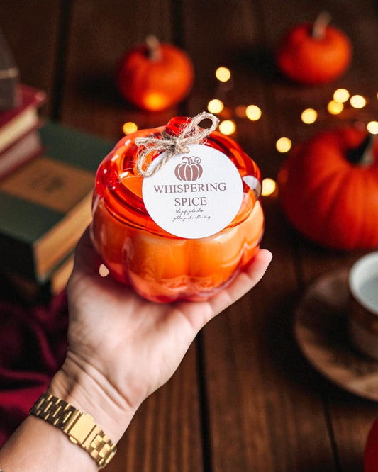 Golden Gourd Candle – 16 oz Pumpkin-Shaped Soy Candle | Whispering Spice | Toasted Pumpkin, Cinnamon & Vanilla | Cozy Fall Décor The Gift Gala Shop Candle Co.