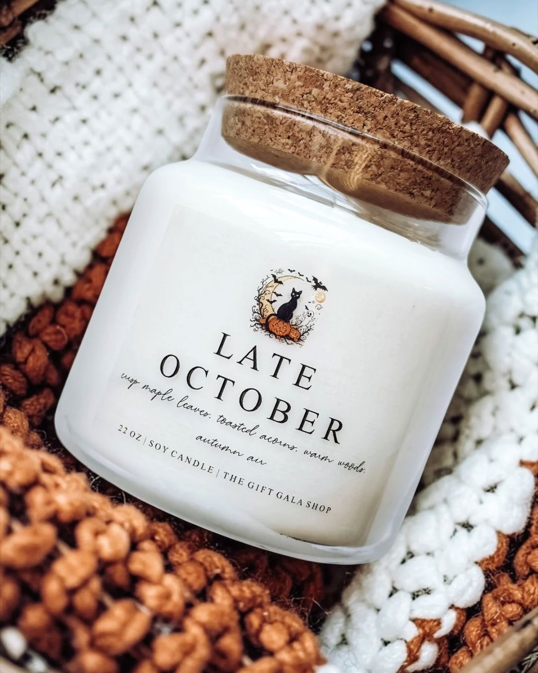 Halloween Soy Candle | 22 oz Large Apothecary Candle | Hand Poured Nontoxic Fall Candle | Spooky Autumn Scents The Gift Gala Shop Candle Co.
