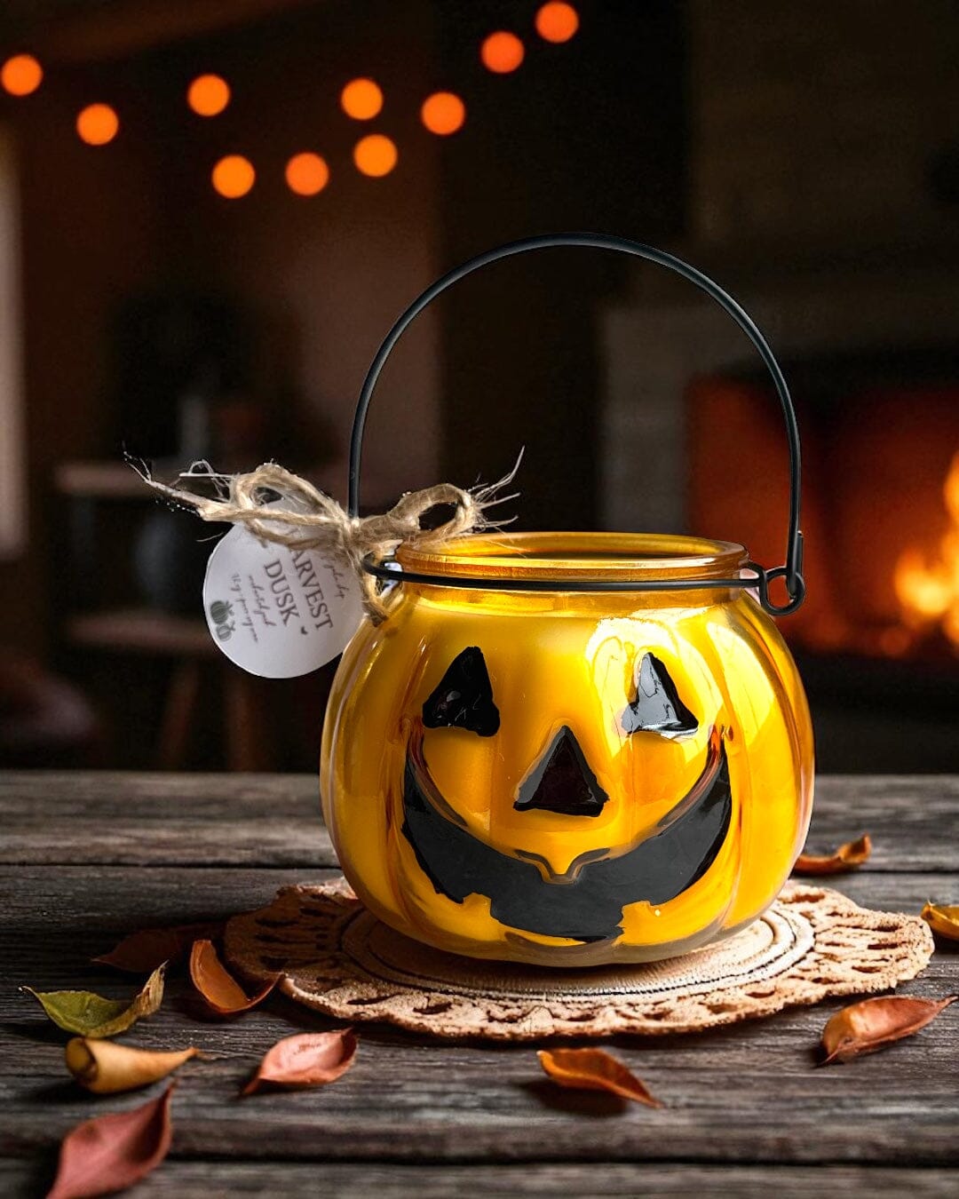 Harvest Dusk Pumpkin Candle – Hand-Poured Soy Jack-o’-Lantern - Plum, Cherry, Cinnamon & Cedarwood Autumn Candle The Gift Gala Shop Candle Co.