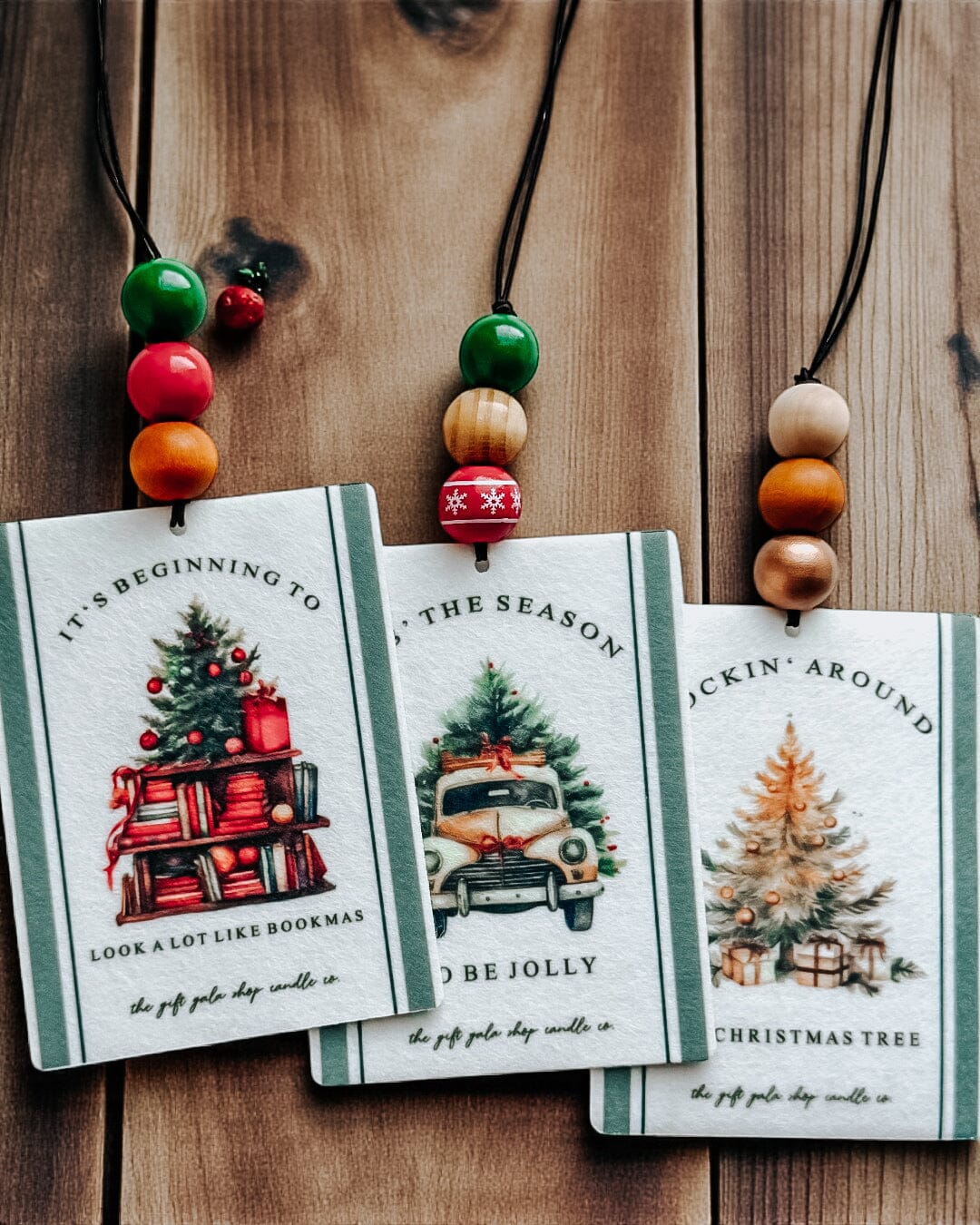 Holiday Car Air Freshener | Christmas Car Freshie | Nontoxic Farmhouse Air Freshener The Gift Gala Shop Candle Co.