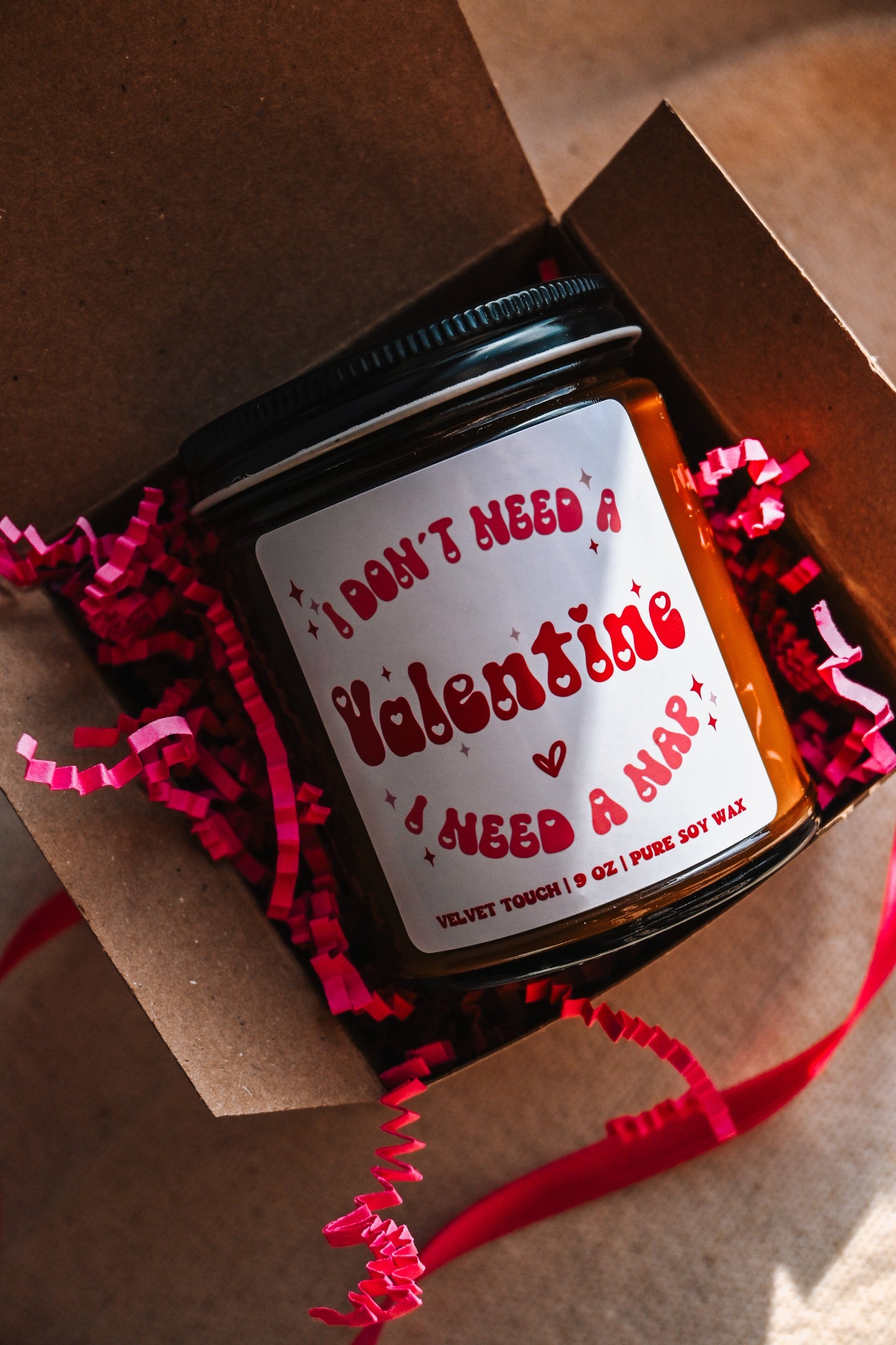 I Don't Need a Valentine I Need a Nap Candle | Single Girl Valentine Gift | Cute Valentines Apartment Decor| 8 oz Scented Soy Candle The Gift Gala Shop Candle Co.