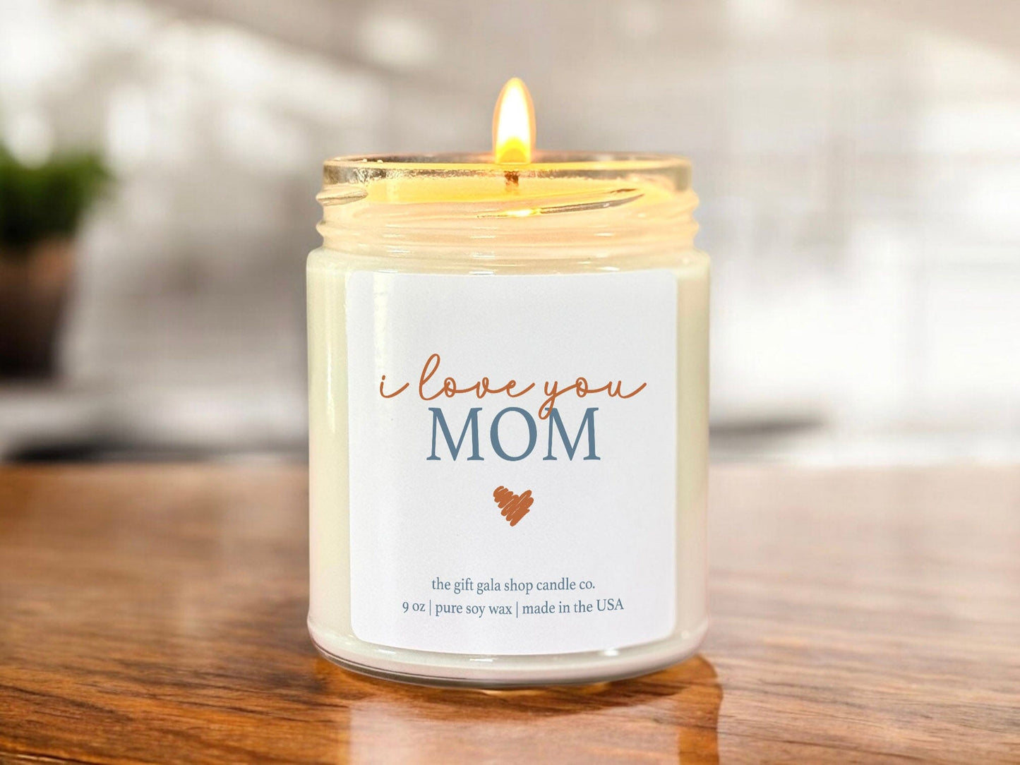 I Love You Mom Scented Candle, Handmade 8 oz Non-Toxic Candle, Personalized Gift Box for Mothers Day The Gift Gala Shop Candle Co.