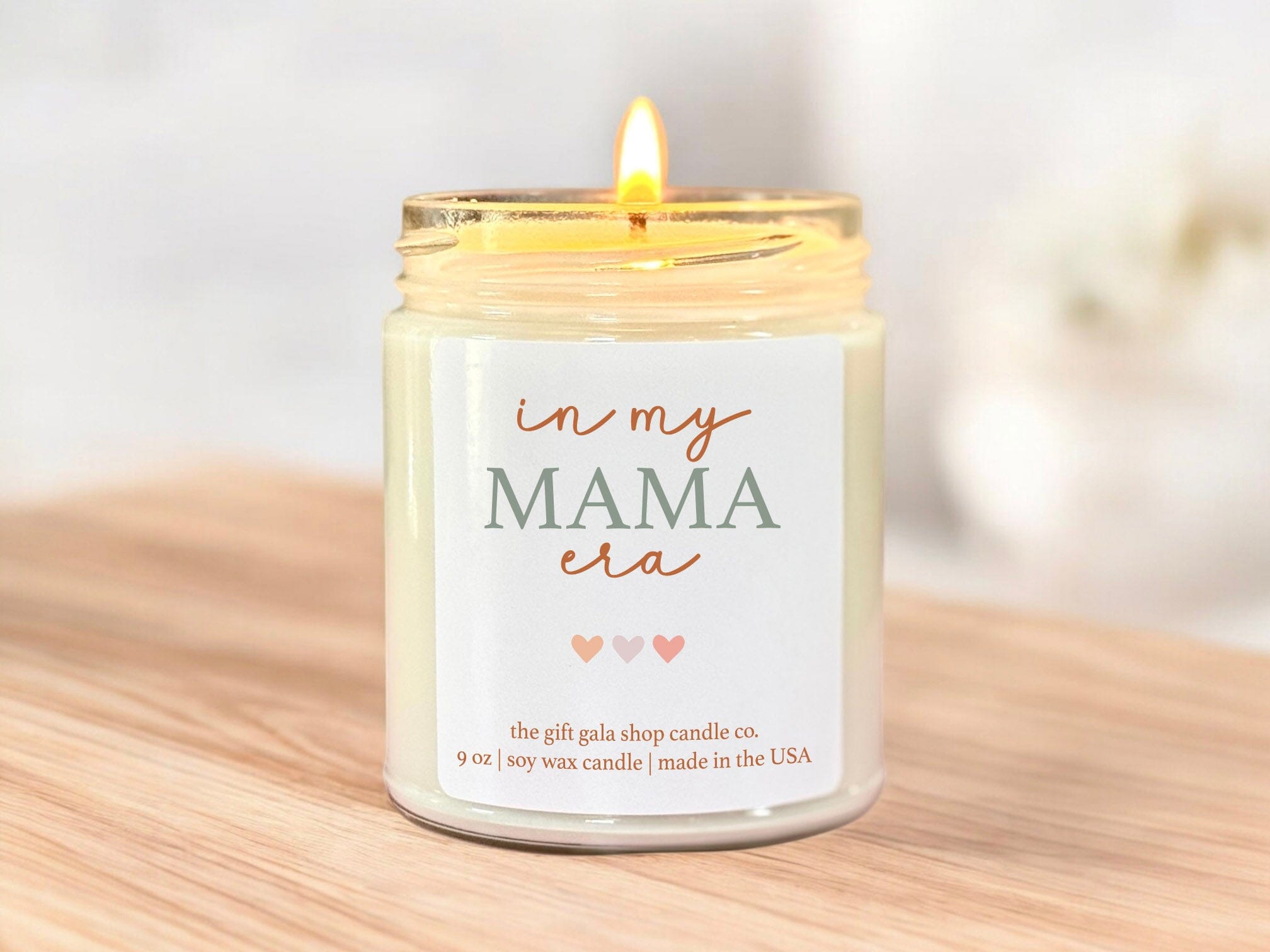 In My Mama Era Scented Candle, Pastel Aesthetic Candle for Moms, Small Batch Scented Soy Candle