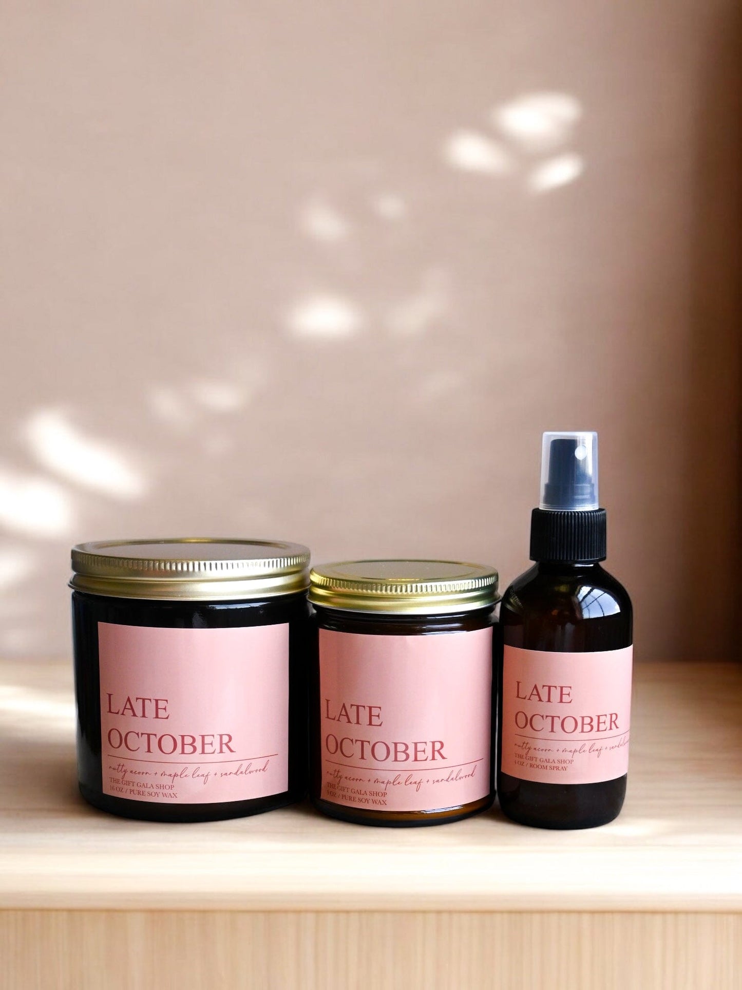 Late October Fall Room Spray – Maple, Acorn & Patchouli | Warm Woody Autumn Mist | Non-Toxic Linen & Room Spray room spray The Gift Gala Shop Candle Co.