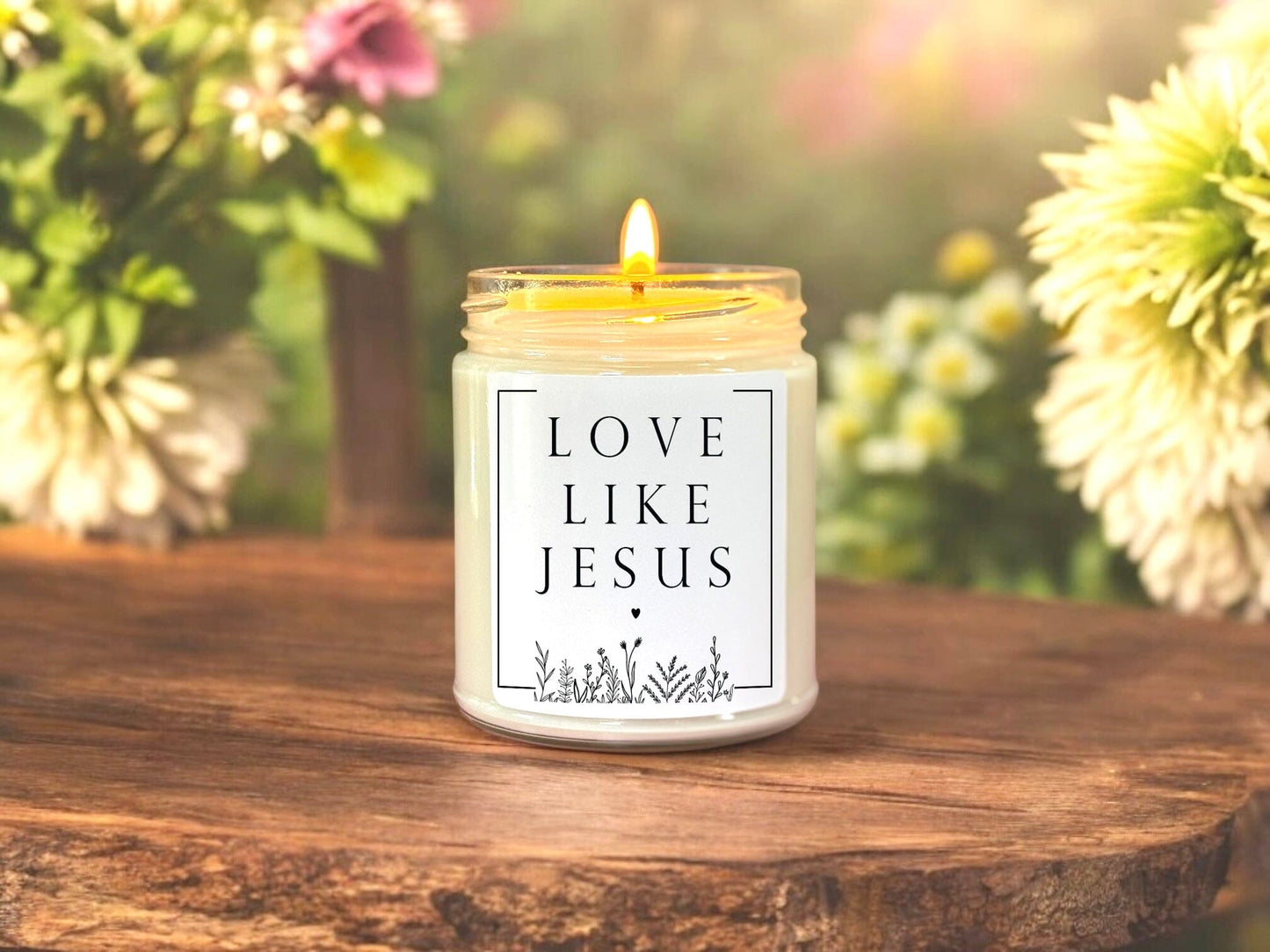 Love Like Jesus Candle | Christian Gift for Women | Faith-Based Self-Care Candle | Easter Cottagecore Soy Candle | Handmade Inspirational Gift The Gift Gala Shop Candle Co.