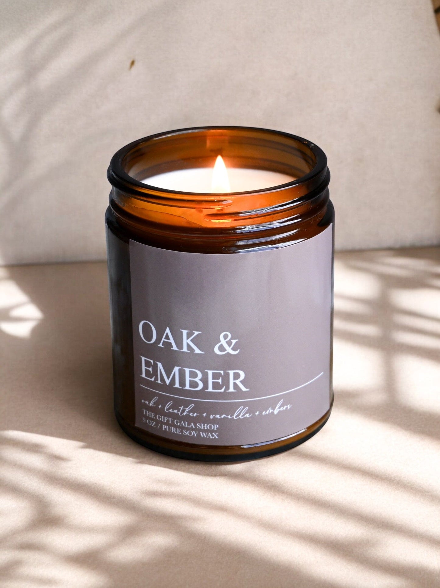 Oak and Ember Fall Candle – White Oak, Vanilla & Whiskey | Woven Autumn Collection | 9 oz Soy Candle Soy candle The Gift Gala Shop Candle Co.