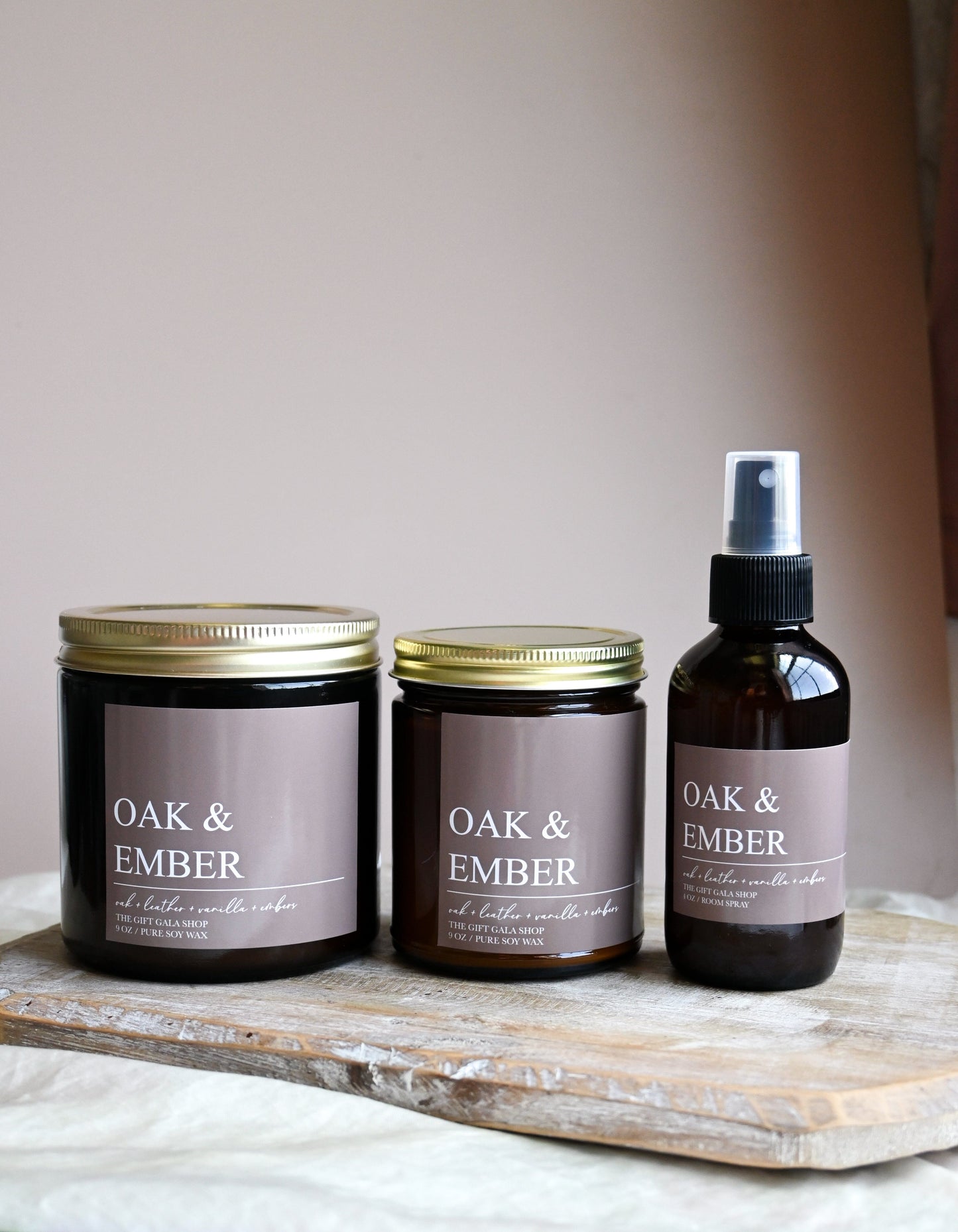 Oak & Ember Fall Room Spray – Oak, Vanilla & Whiskey | Warm Woody Autumn Mist | Non-Toxic Linen & Room Spray room spray The Gift Gala Shop Candle Co.