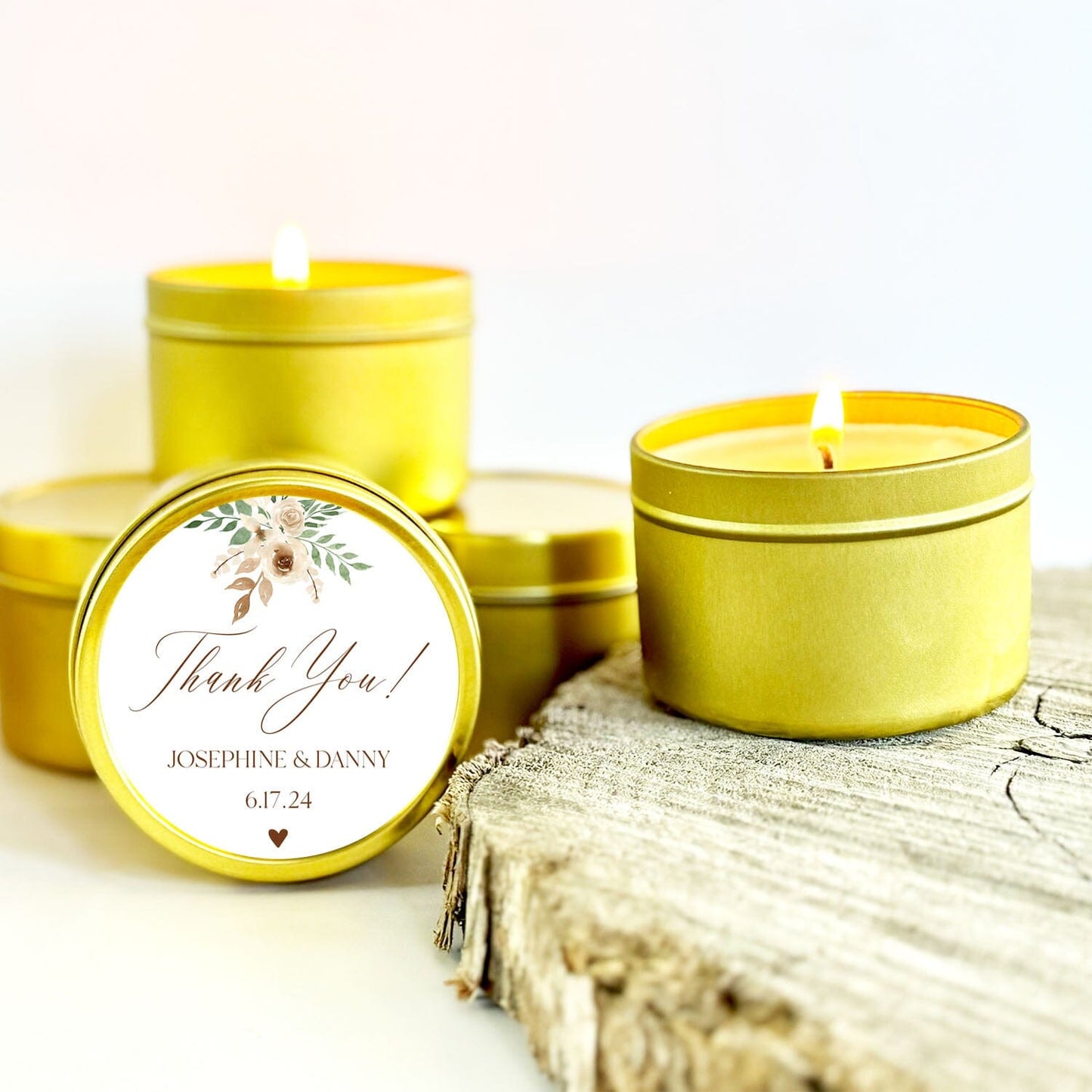 Rustic Wedding Favor Candles for Fall | Bulk Wedding Favors for Guests | The Gift Gala Shop Candle Co. Candle Favors The Gift Gala Shop Candle Co.