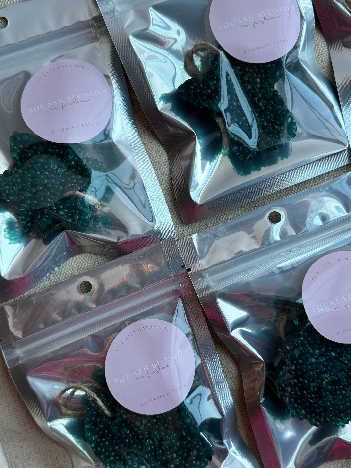 Squash Blossom Car Freshies | Air Freshener | Christmas Car Freshener The Gift Gala Shop Candle Co.