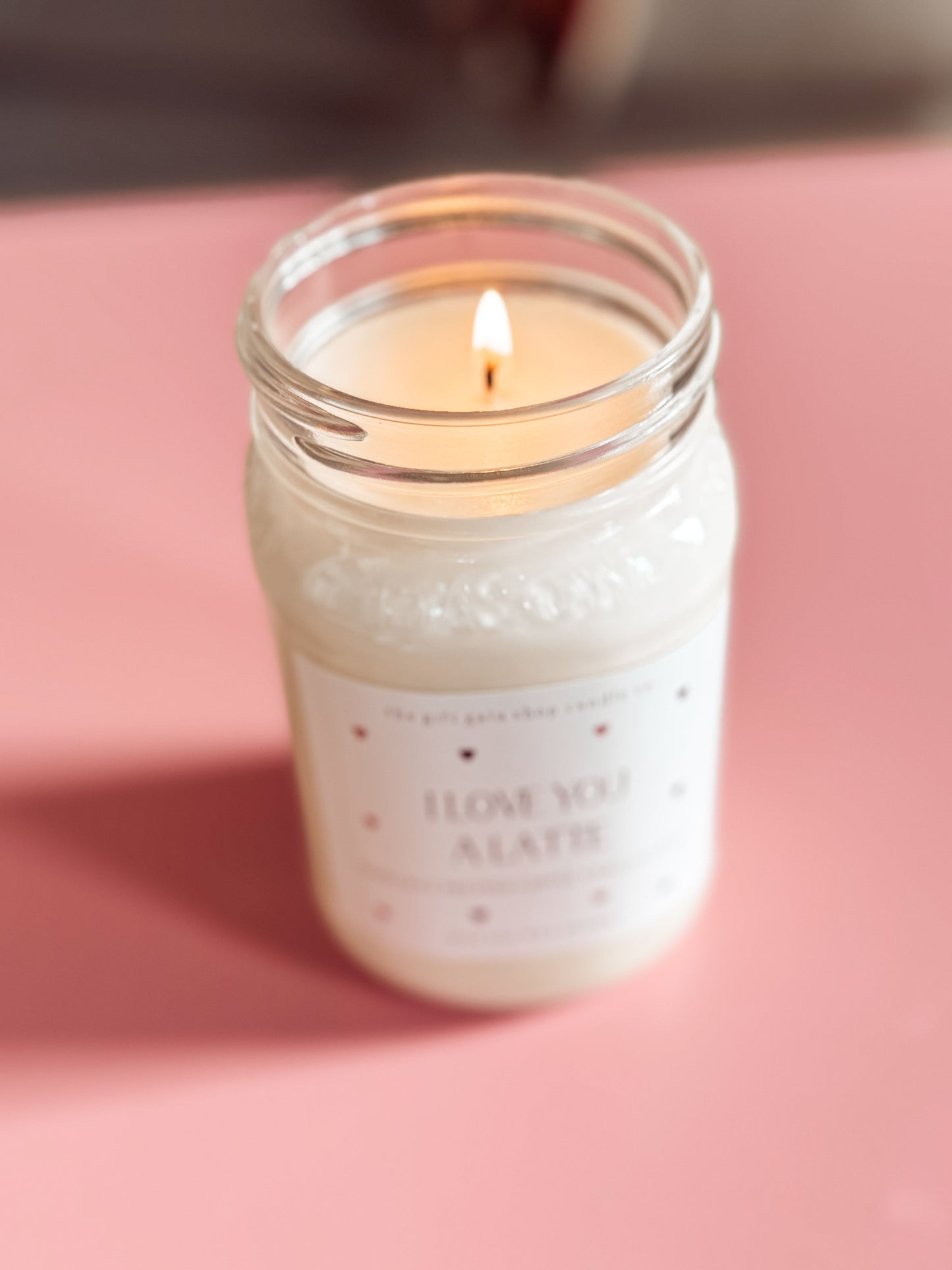 Valentines Soy Candle 16 oz - I Love You A Latte | Anniversary Gift for Girlfriend | Natural Handmade Fragrance| Farmhouse Valentines Decor The Gift Gala Shop Candle Co.