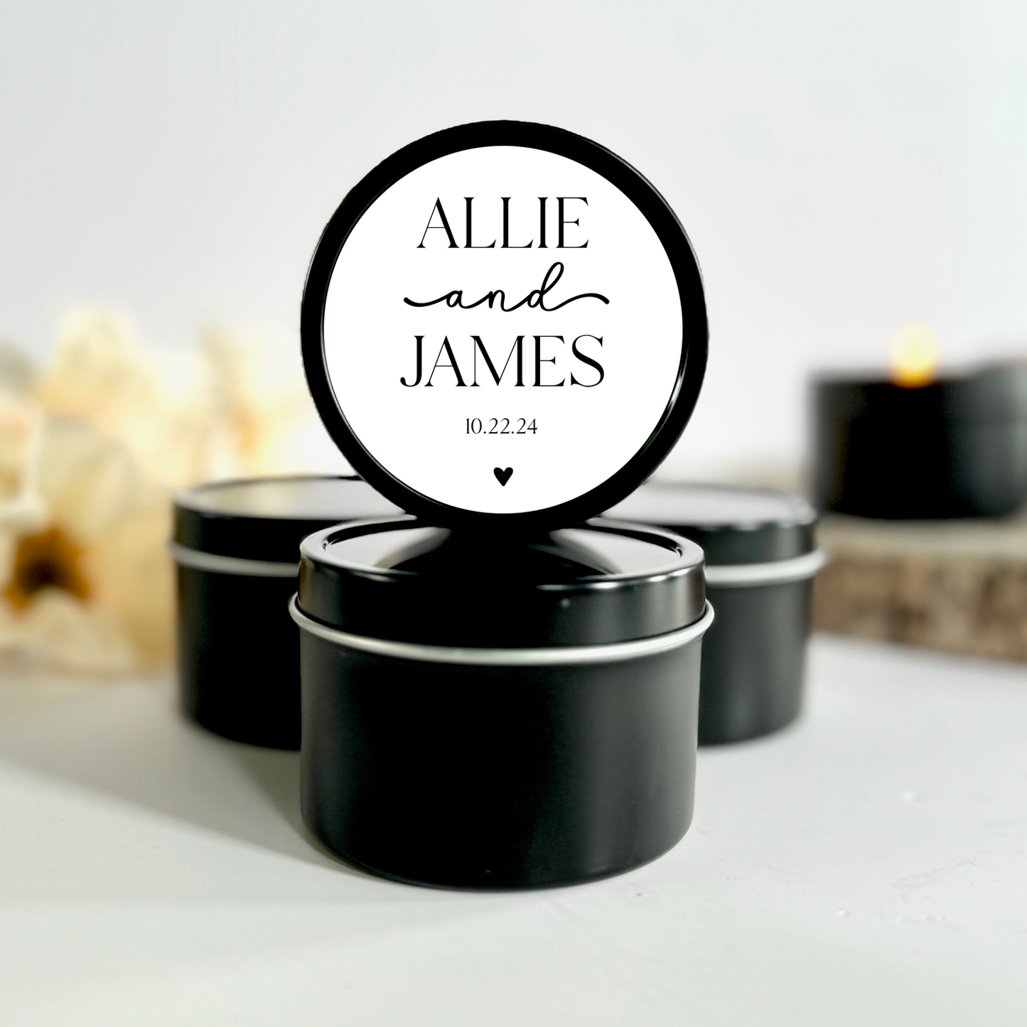 Modern Minimalist Candle Favors for Wedding | Bulk Wedding Favors for Guests