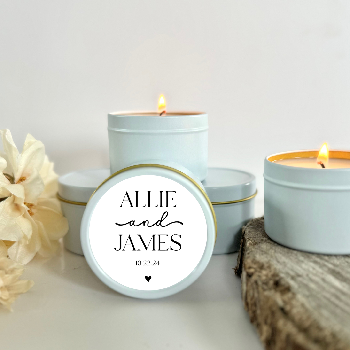 Modern Minimalist Candle Favors for Wedding | Bulk Wedding Favors for Guests