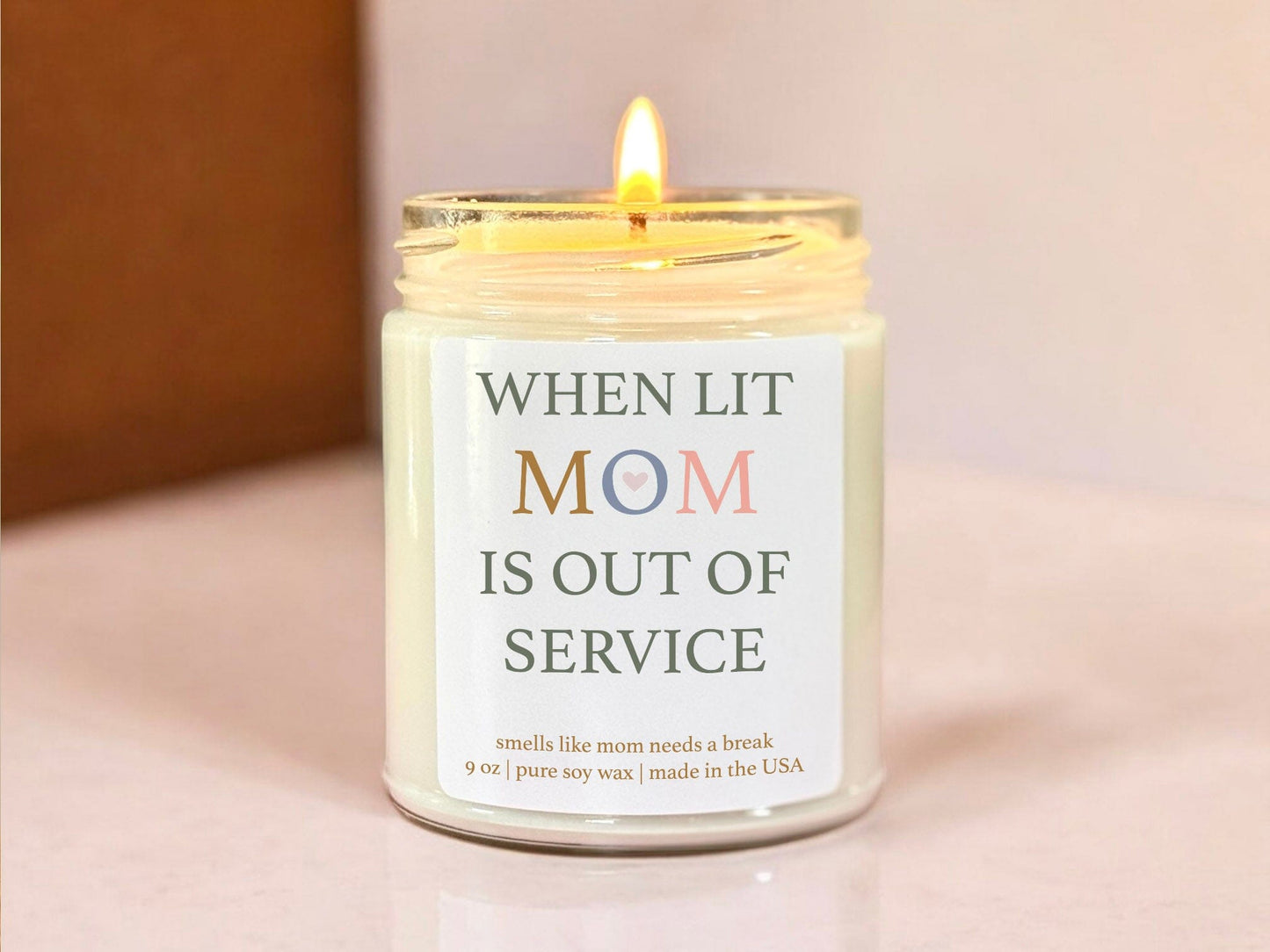 When Lit Mom Is Out of Service Scented Candle, Funny Candle for Overstimulated Moms, 8 oz Scented Soy Candle The Gift Gala Shop Candle Co.