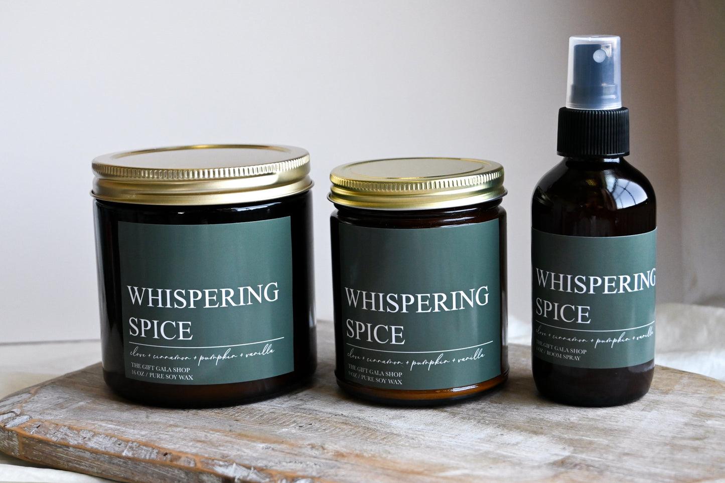 Whispering Spice Fall Candle – Toasted Pumpkin, Clove & Vanilla | Woven Autumn Collection | 16 oz Soy Candle Soy candle The Gift Gala Shop Candle Co.