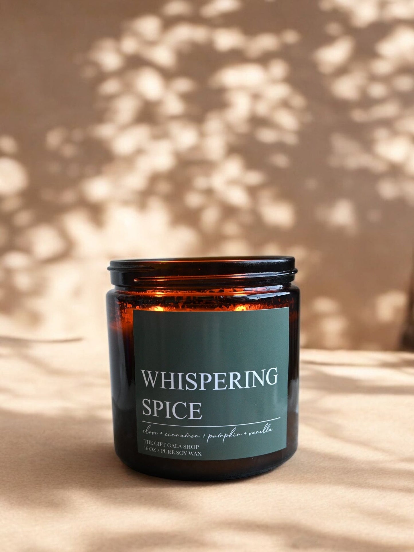 Whispering Spice Fall Candle – Toasted Pumpkin, Clove & Vanilla | Woven Autumn Collection | 16 oz Soy Candle Soy candle The Gift Gala Shop Candle Co.