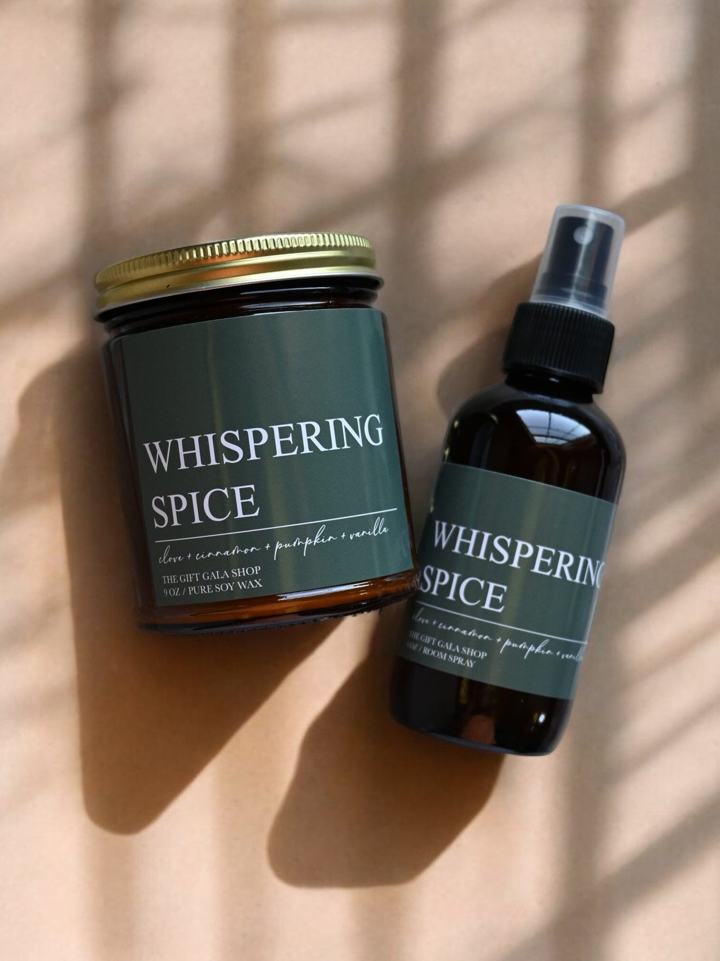 Whispering Spice Fall Candle – Toasted Pumpkin, Clove & Vanilla | Woven Autumn Collection | 9 oz Soy Candle Soy candle The Gift Gala Shop Candle Co.