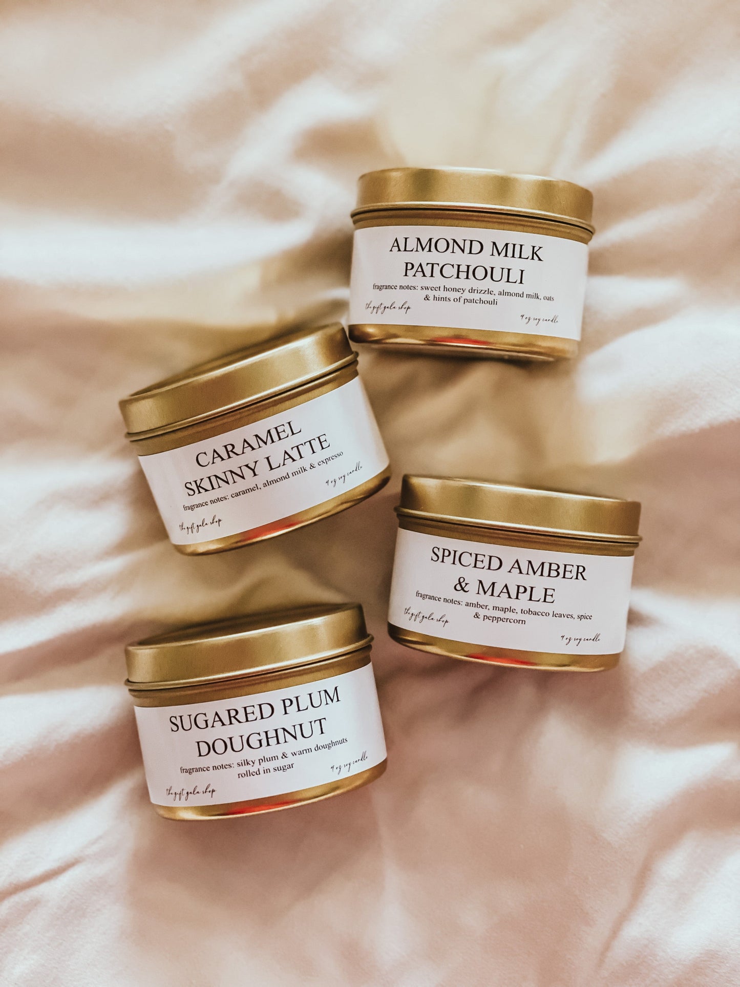Wholesale Container Soy Candle Order Form The Gift Gala Shop Candle Co. 4 oz Tin - Gold 12