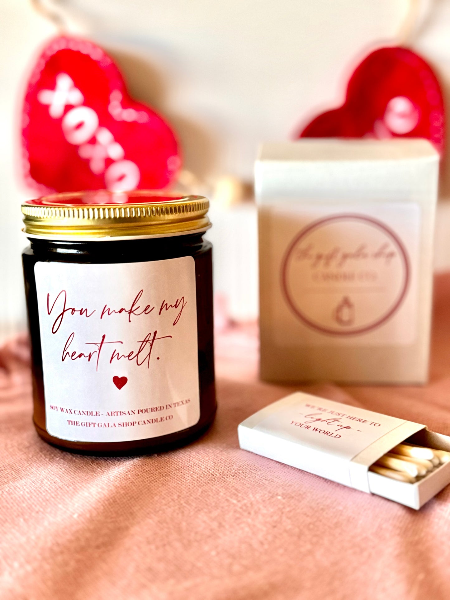 You Make My Heart Melt Candle | Valentines Gift Ideas for Him Soy candle Thegiftgalashop