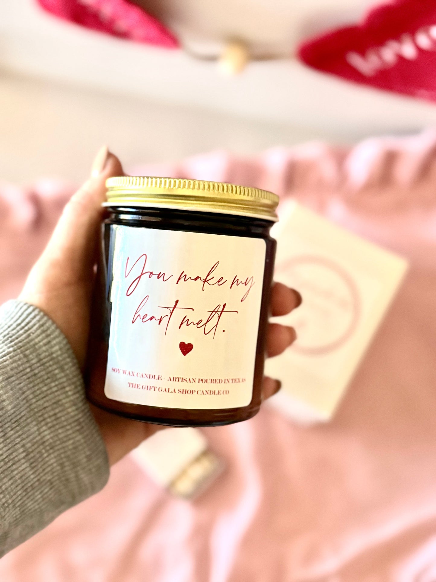 You Make My Heart Melt Candle | Valentines Gift Ideas for Him Soy candle Thegiftgalashop
